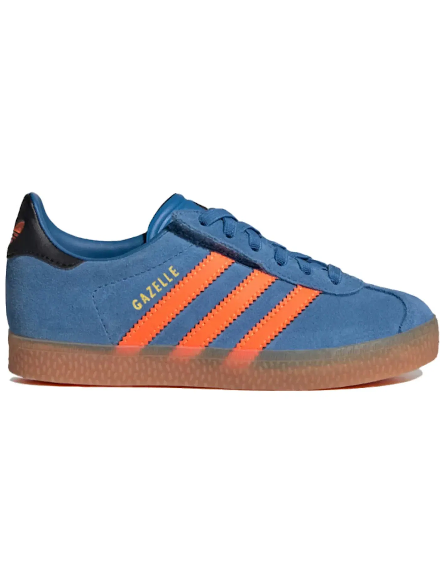 Детские кроссовки с липучкой Adidas Gazelle Comfort Closure — изображение 1 из 1, синий/оранжевый/черный