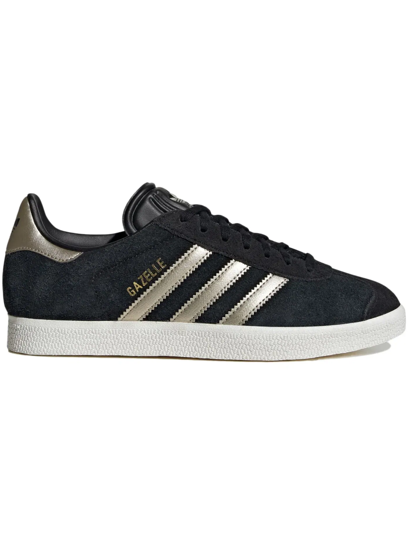 Женские кроссовки с металлическим эффектом Adidas Gazelle — изображение 1 из 1, черный/металлик/белый