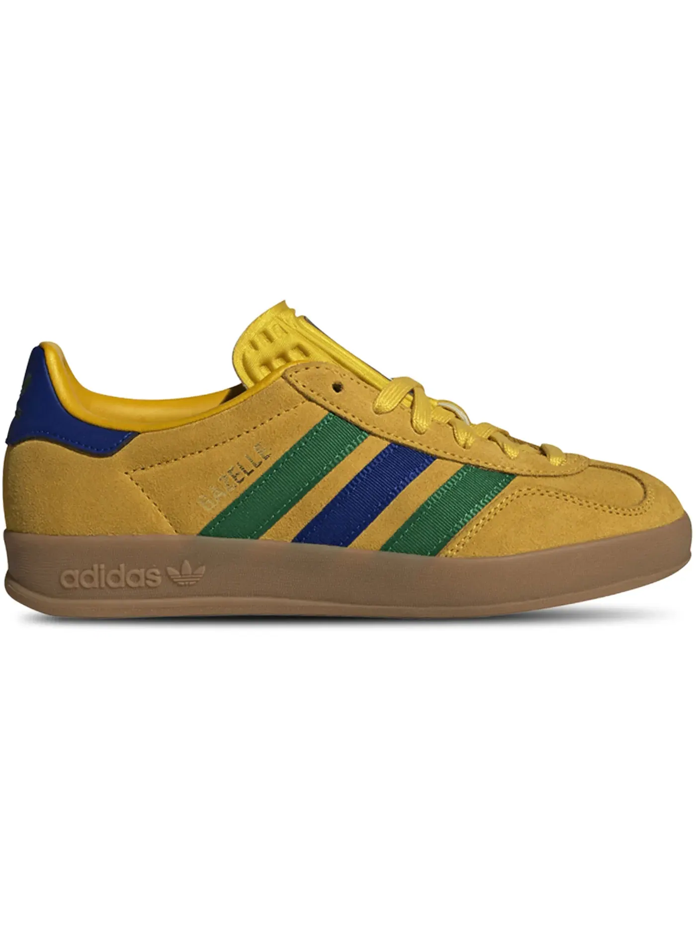 Детские кроссовки Lifestyle Adidas Gazelle Indoor — изображение 1 из 1, желтый//зеленый