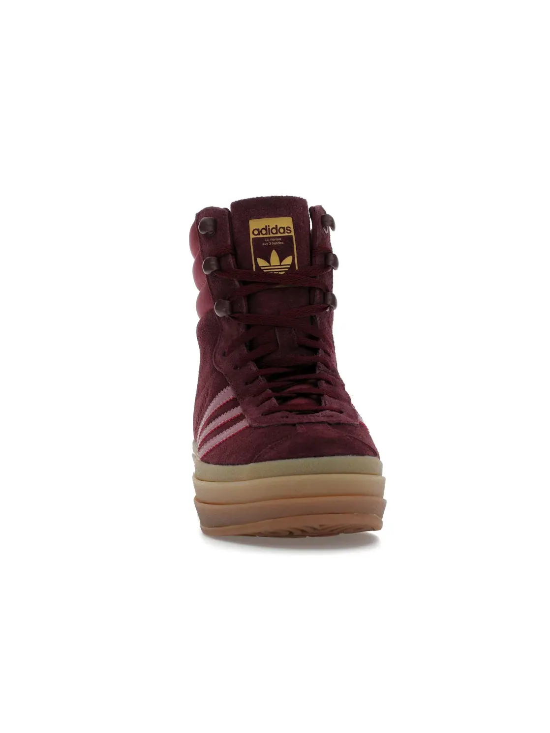 Женские кроссовки lifestyle с высоким верхом Adidas Gazelle High — изображение 2 из 4, золотистый металлик