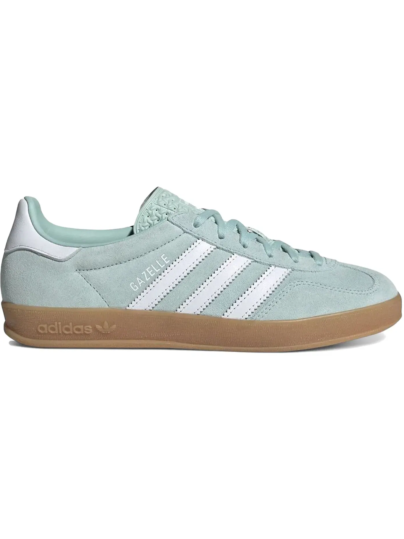 Женские кроссовки Lifestyle Adidas Gazelle Indoor — изображение 1 из 1, зеленый/белый