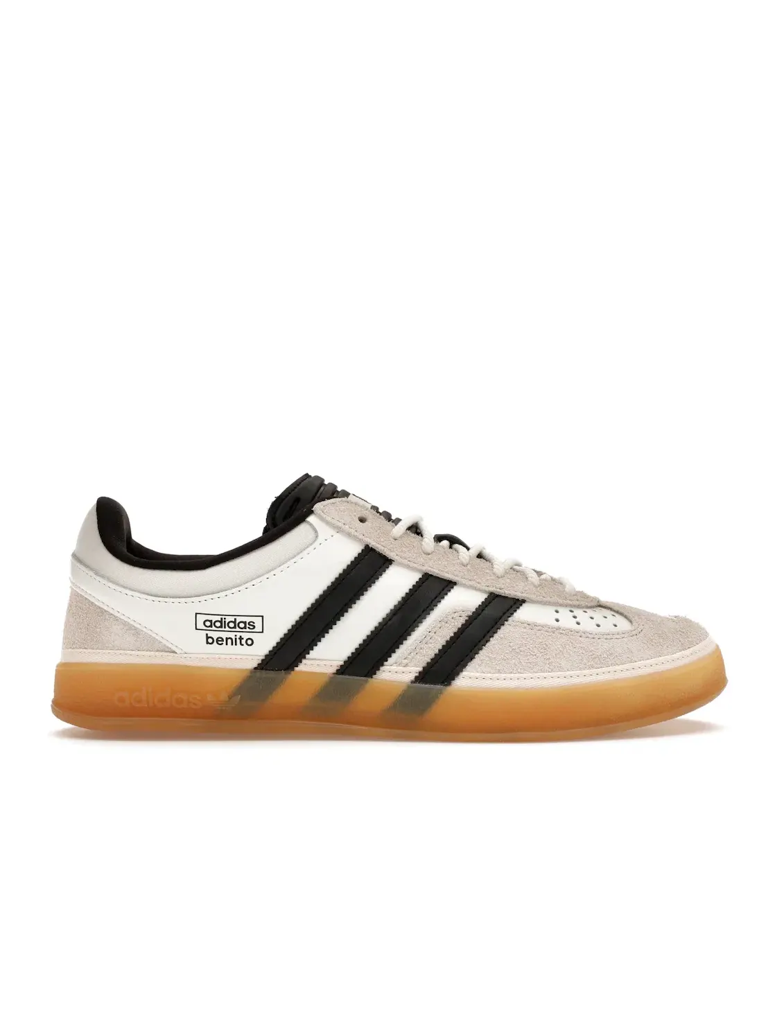 Мужские кроссовки из премиум-кожи с замшевыми вставками Adidas Gazelle Indoor Bad Bunny — изображение 1 из 4, белый черный