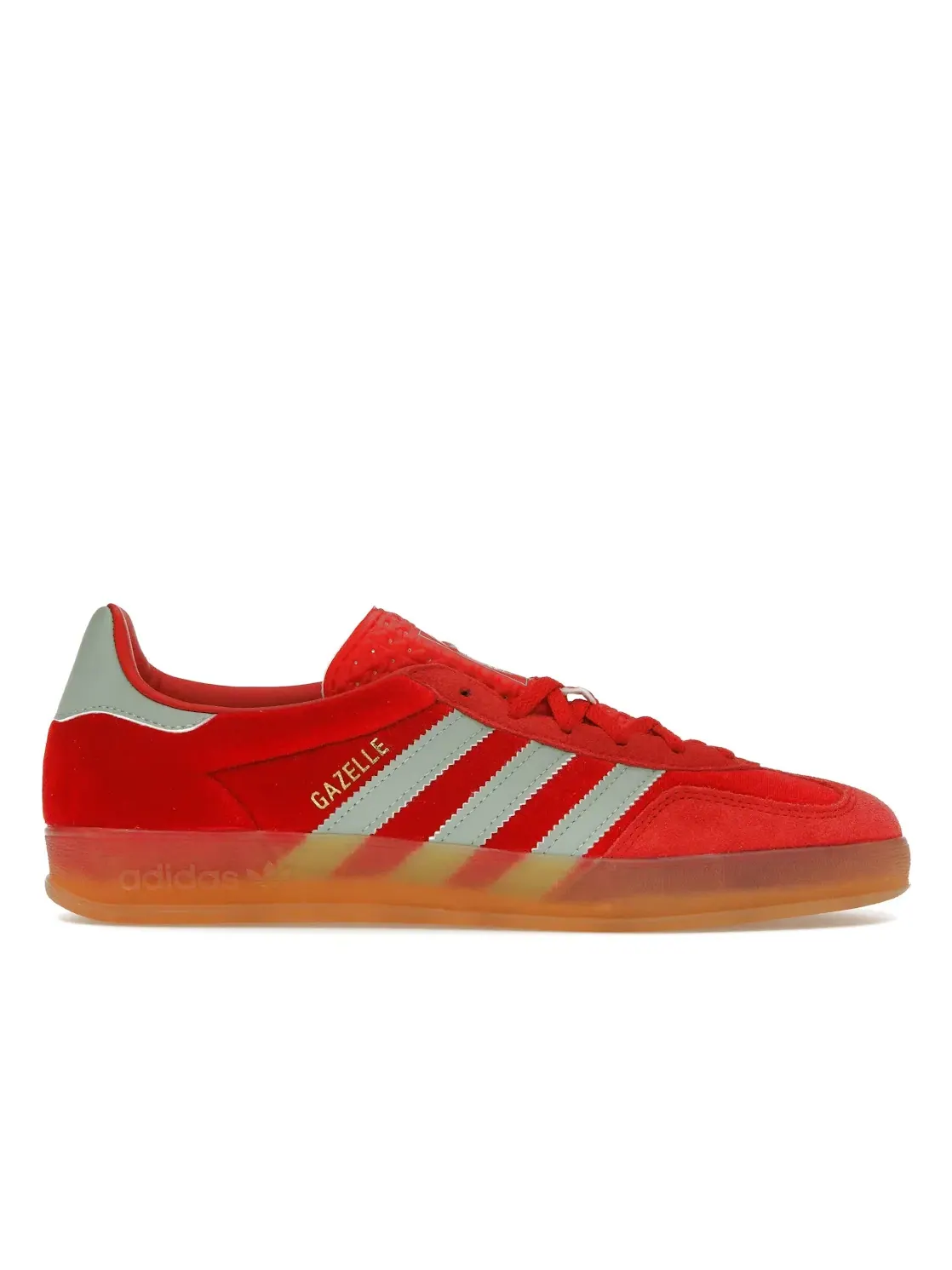 Женские кроссовки с замшевым верхом Adidas Gazelle Indoor — изображение 1 из 4, зеленый