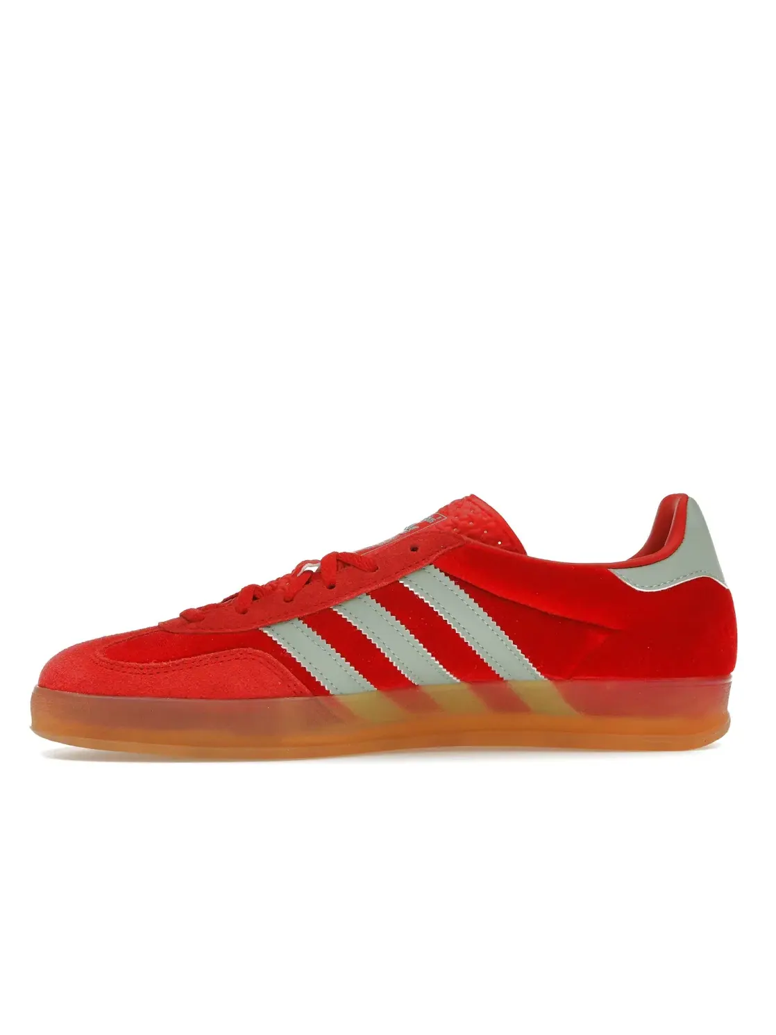 Женские кроссовки с замшевым верхом Adidas Gazelle Indoor — изображение 3 из 4, зеленый