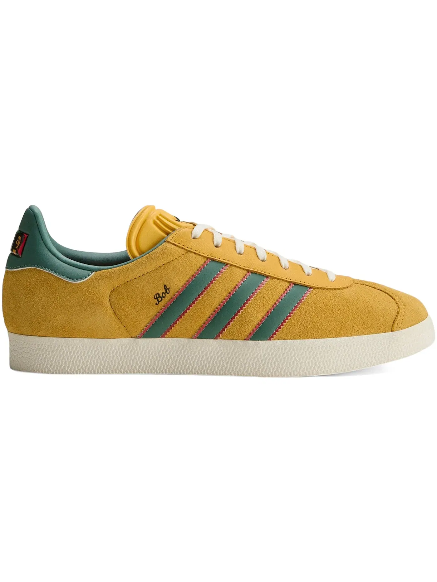 Мужские кроссовки с принтом Adidas Gazelle Indoor Bob Marley — изображение 1 из 1, золотистый