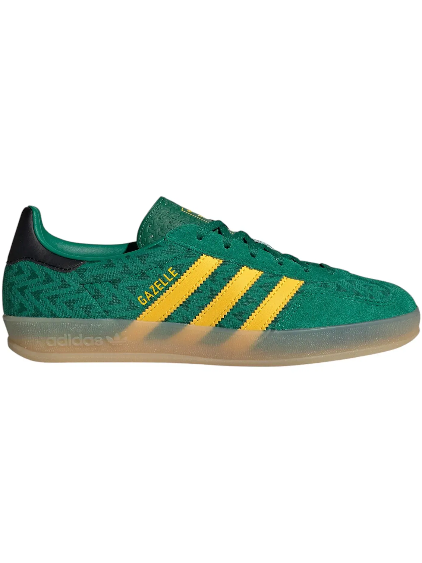 Женские кроссовки lifestyle Adidas Gazelle Indoor — изображение 1 из 1, зеленый/желтый