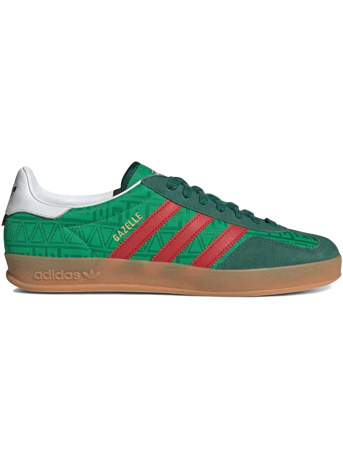 Мужские кроссовки с принтом Adidas Gazelle Indoor — изображение 1 из 1, зеленый//зеленый