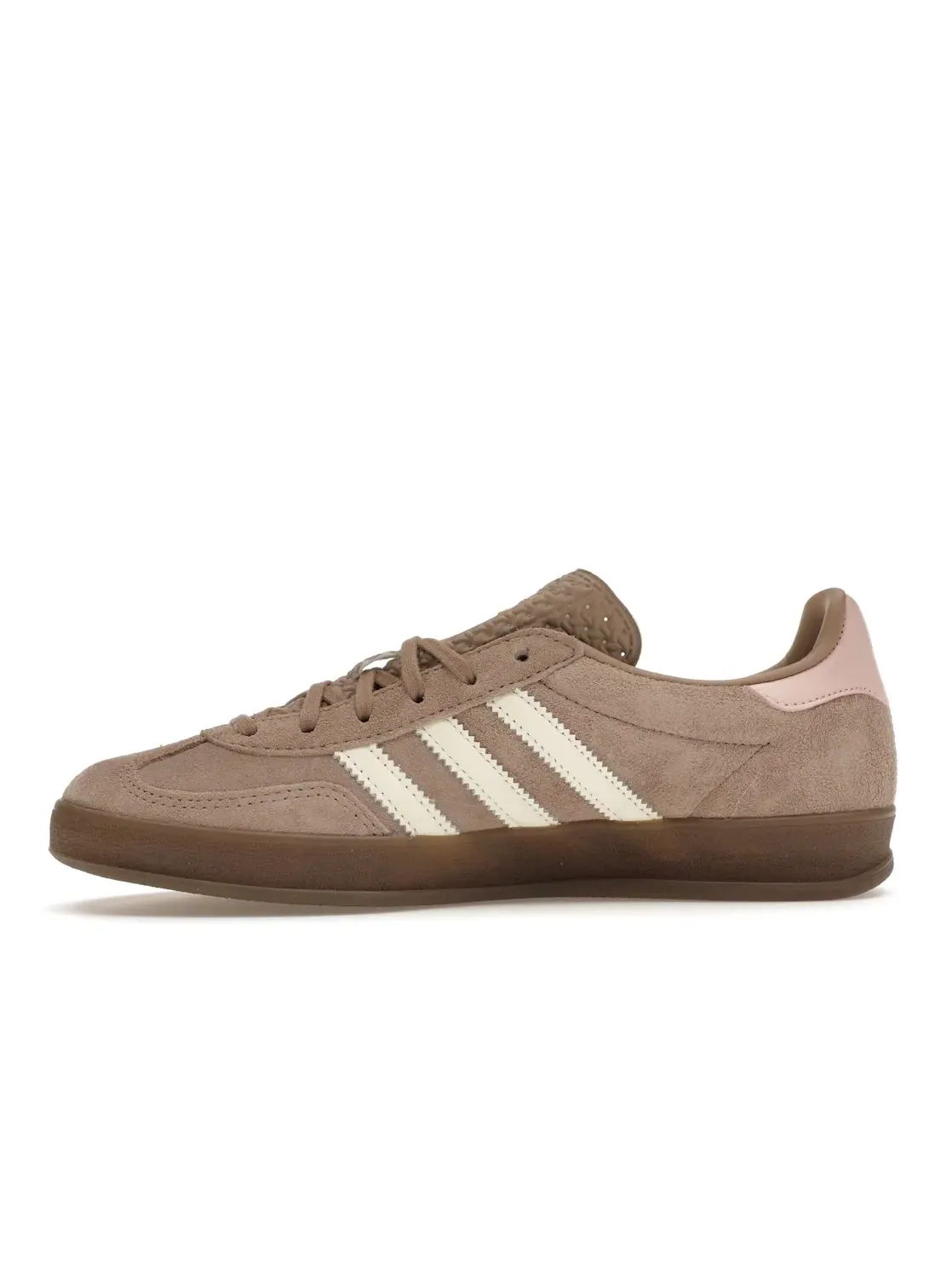 Женские кроссовки замшевые Adidas Gazelle Indoor — изображение 3 из 4, коричневый/розовый
