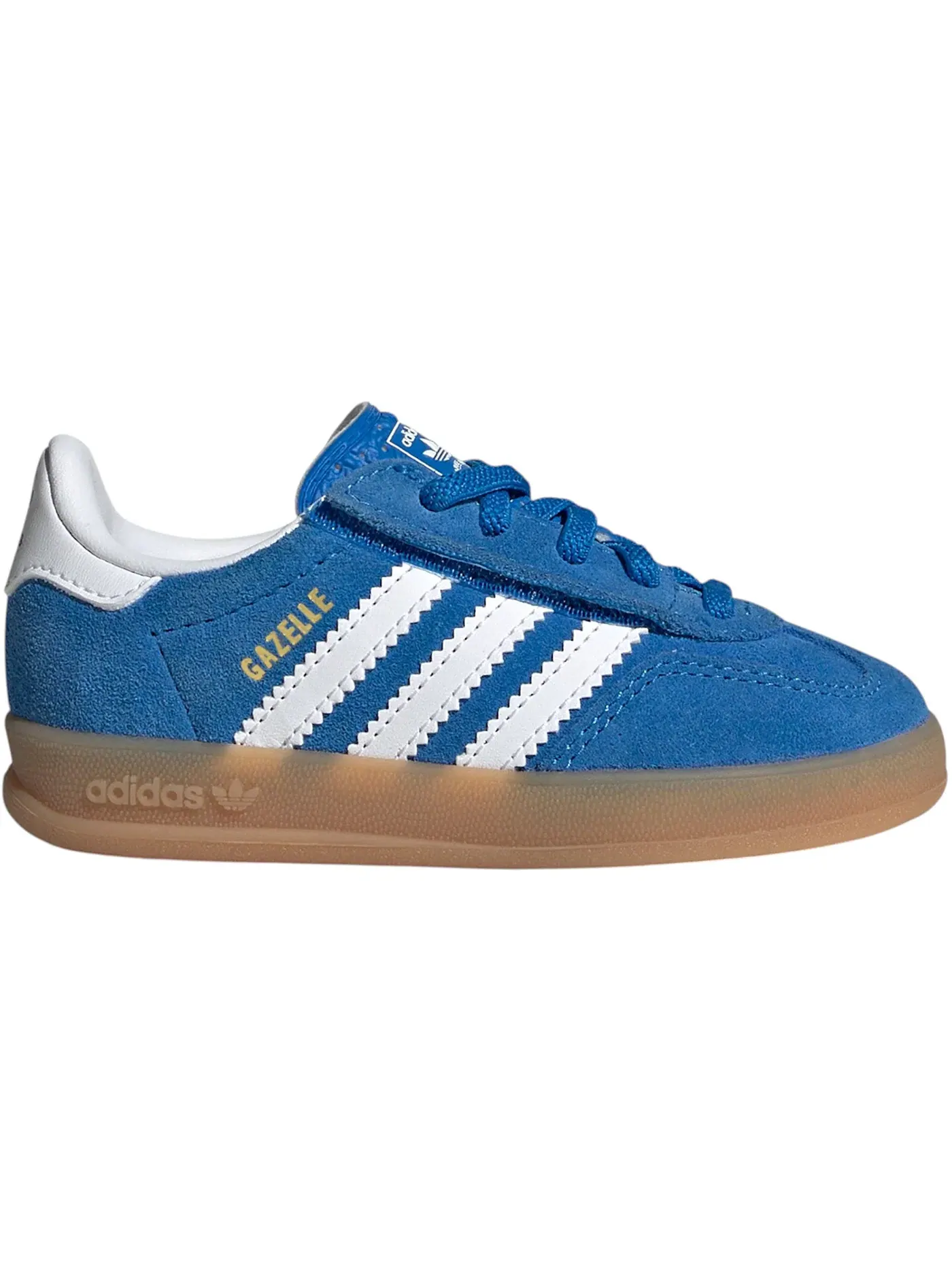 Детские кроссовки Lifestyle с принтом Adidas Gazelle Indoor Comfort Closure — изображение 1 из 1, синий/белый