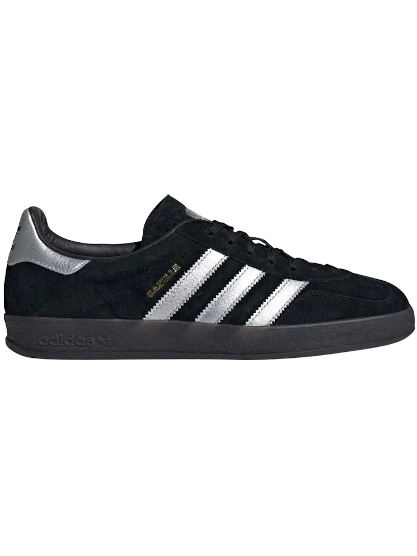 Мужские кроссовки Lifestyle Adidas Gazelle Indoor — изображение 1 из 1, черный/серебристый/серый