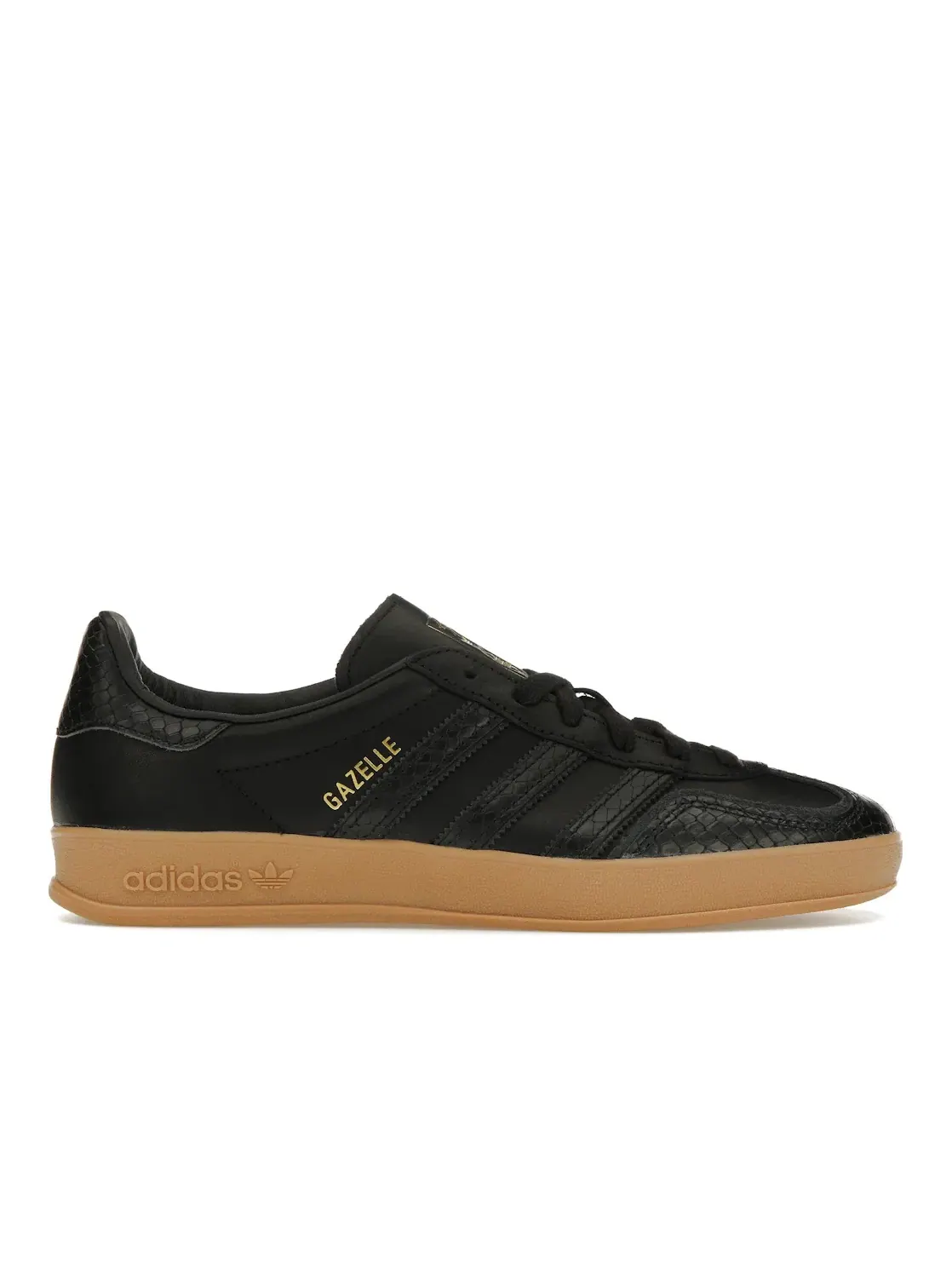 Мужские кроссовки Lifestyle из кожи с принтом Adidas Gazelle Indoor — изображение 1 из 4, черный/черный