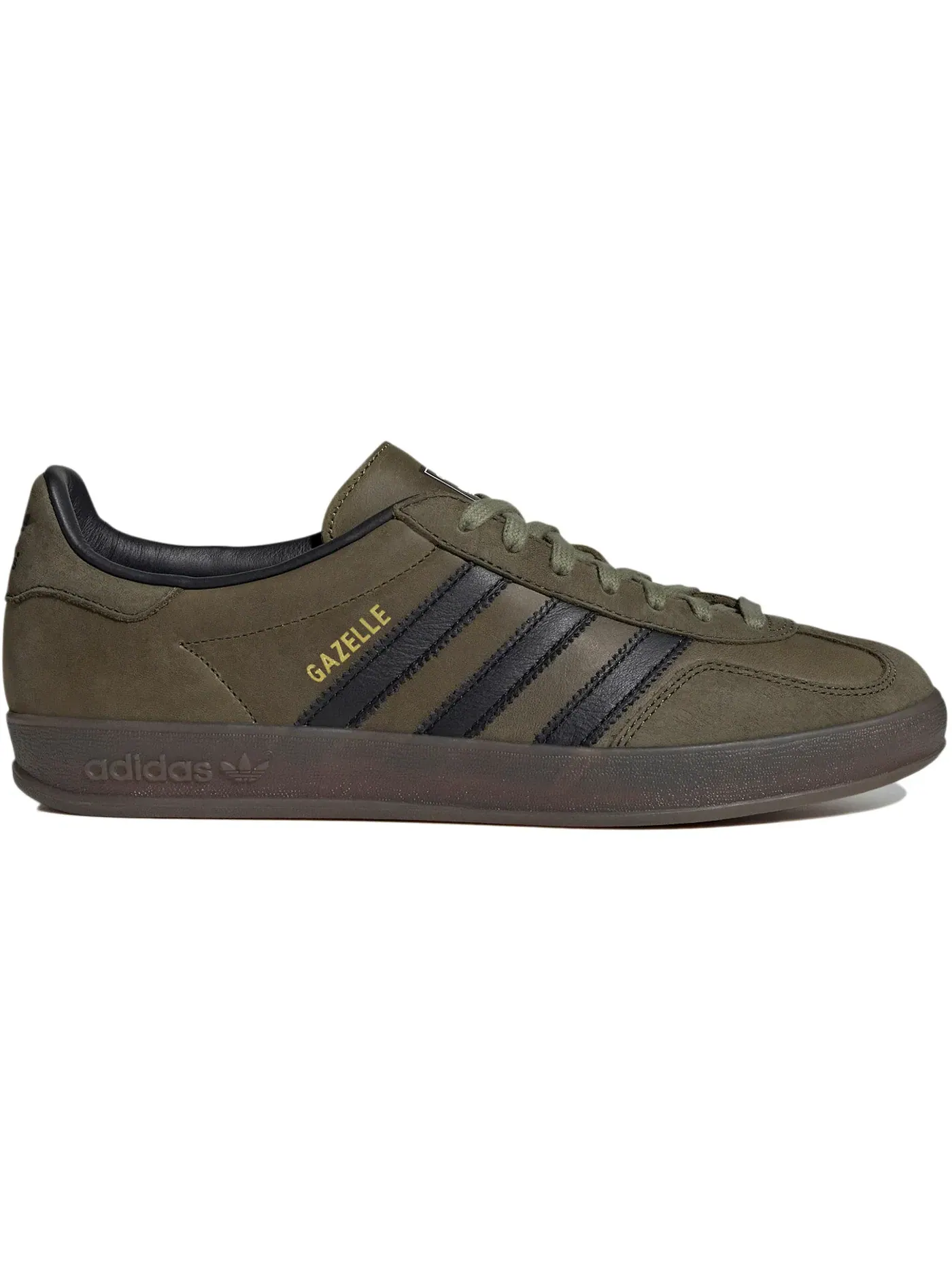 Мужские кроссовки Lifestyle Adidas Gazelle Indoor — изображение 1 из 1, оливковый/черный