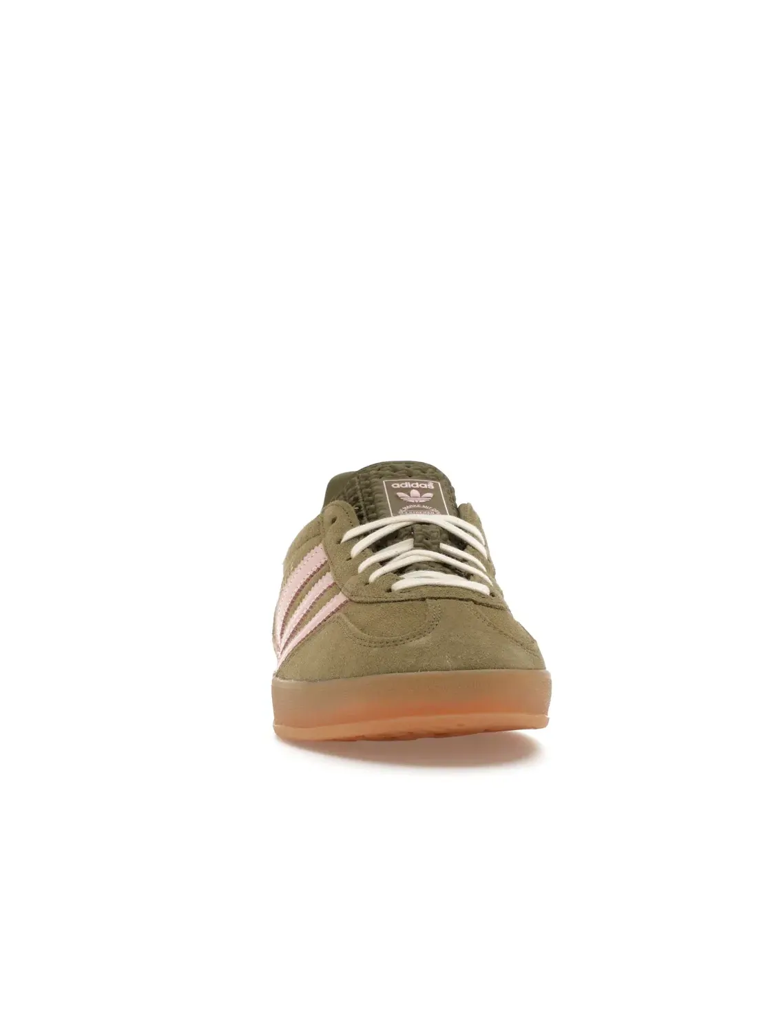 Женские кроссовки из замши с принтом Adidas Gazelle Indoor Adidas — изображение 2 из 4, оливковый розовый