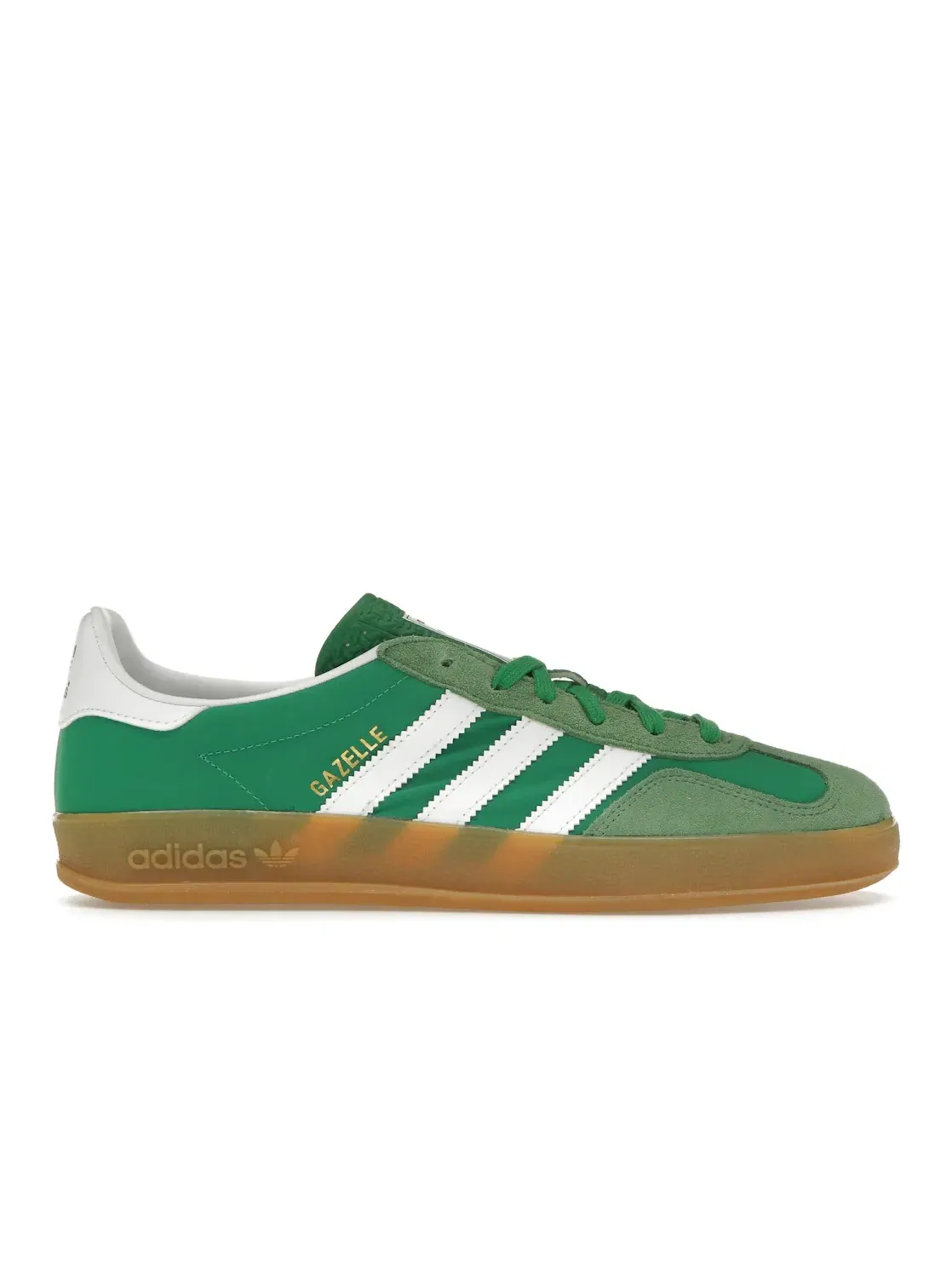 Мужские кроссовки Lifestyle Adidas Gazelle Indoor — изображение 1 из 4, зеленый/белый