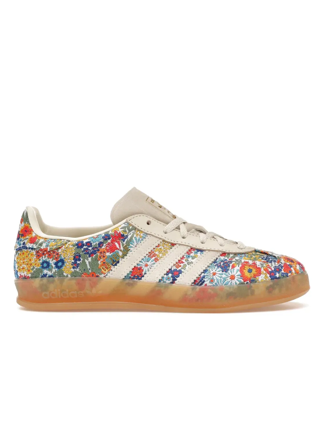 Женские кроссовки с принтом Adidas Gazelle Indoor — изображение 1 из 4, белый/мульти