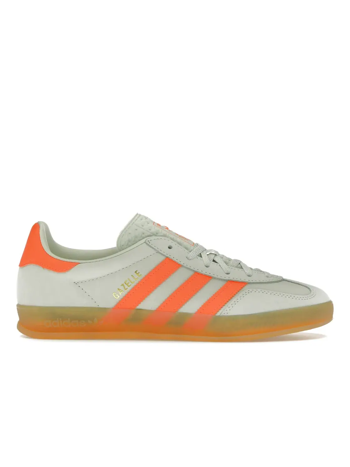 Женские кроссовки Lifestyle Adidas Gazelle Indoor — изображение 1 из 4, зеленый/оранжевый