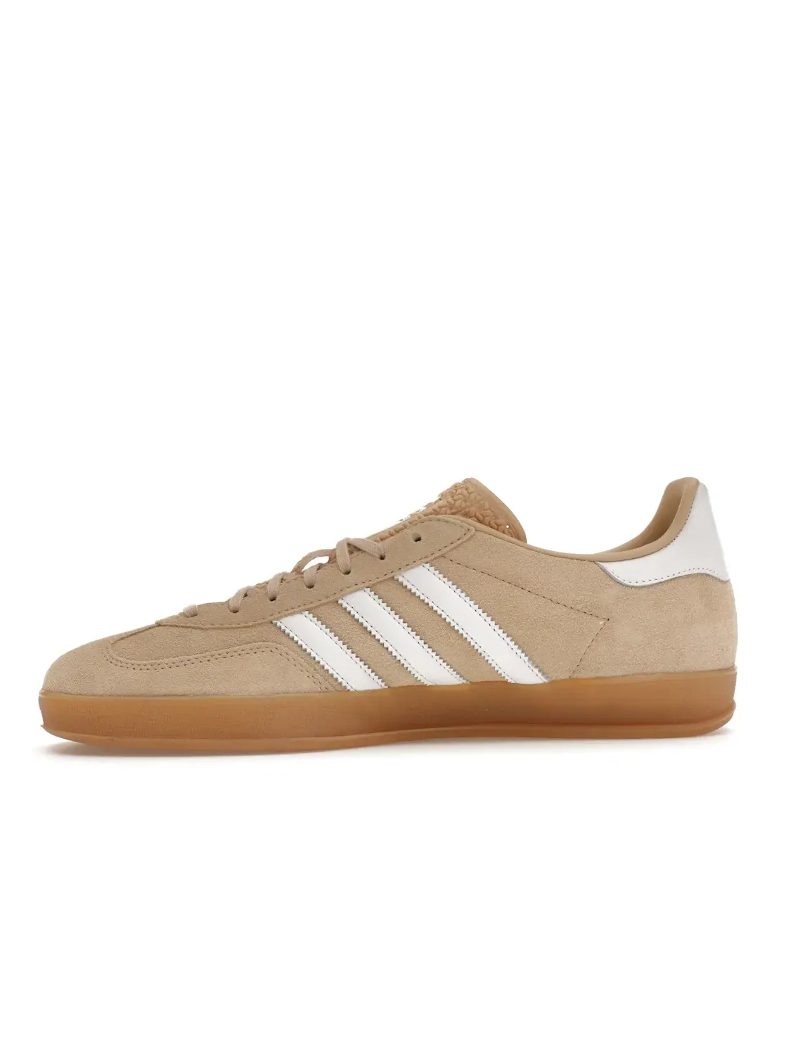 Женские кроссовки замшевые Gazelle Indoor Adidas — изображение 3 из 4, бежевый/белый