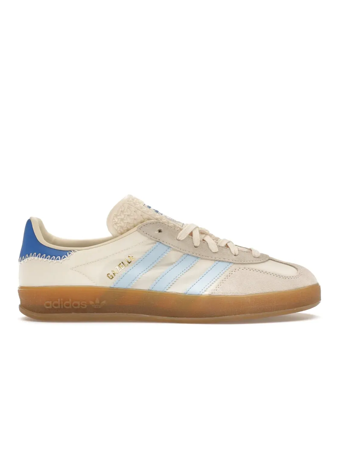 Мужские кроссовки с замшевым верхом Adidas Gazelle Indoor — изображение 1 из 4, белый прозрачный синий