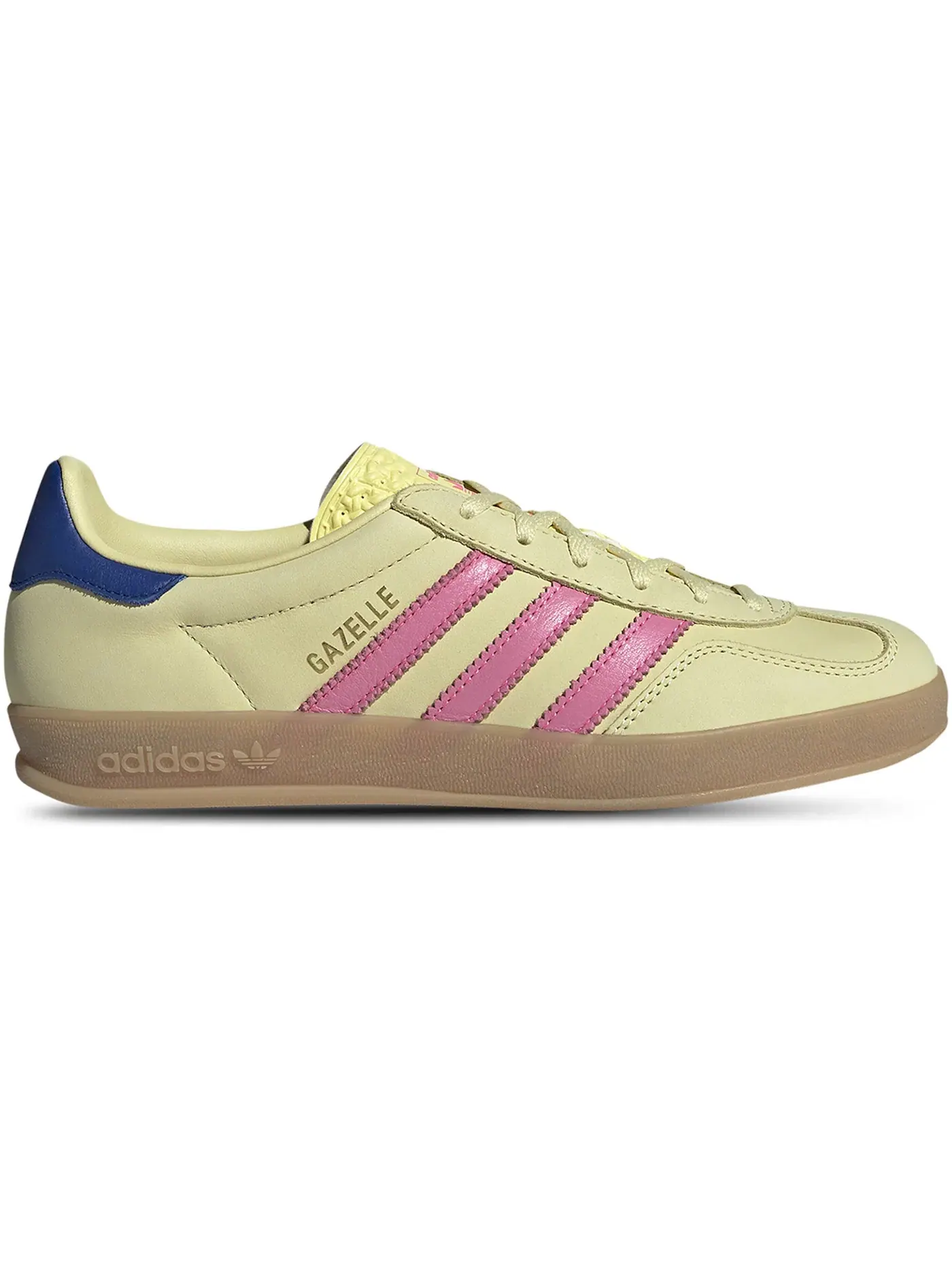 Женские кроссовки с замшевым верхом Adidas Gazelle Indoor — изображение 1 из 1, желтый розовый