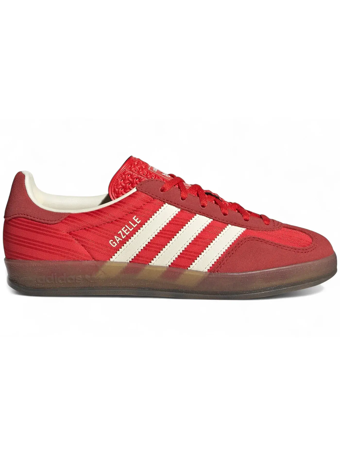 Женские кроссовки повседневные Adidas Gazelle Indoor Red, Better Scarlet — изображение 1 из 1, кремовый белый