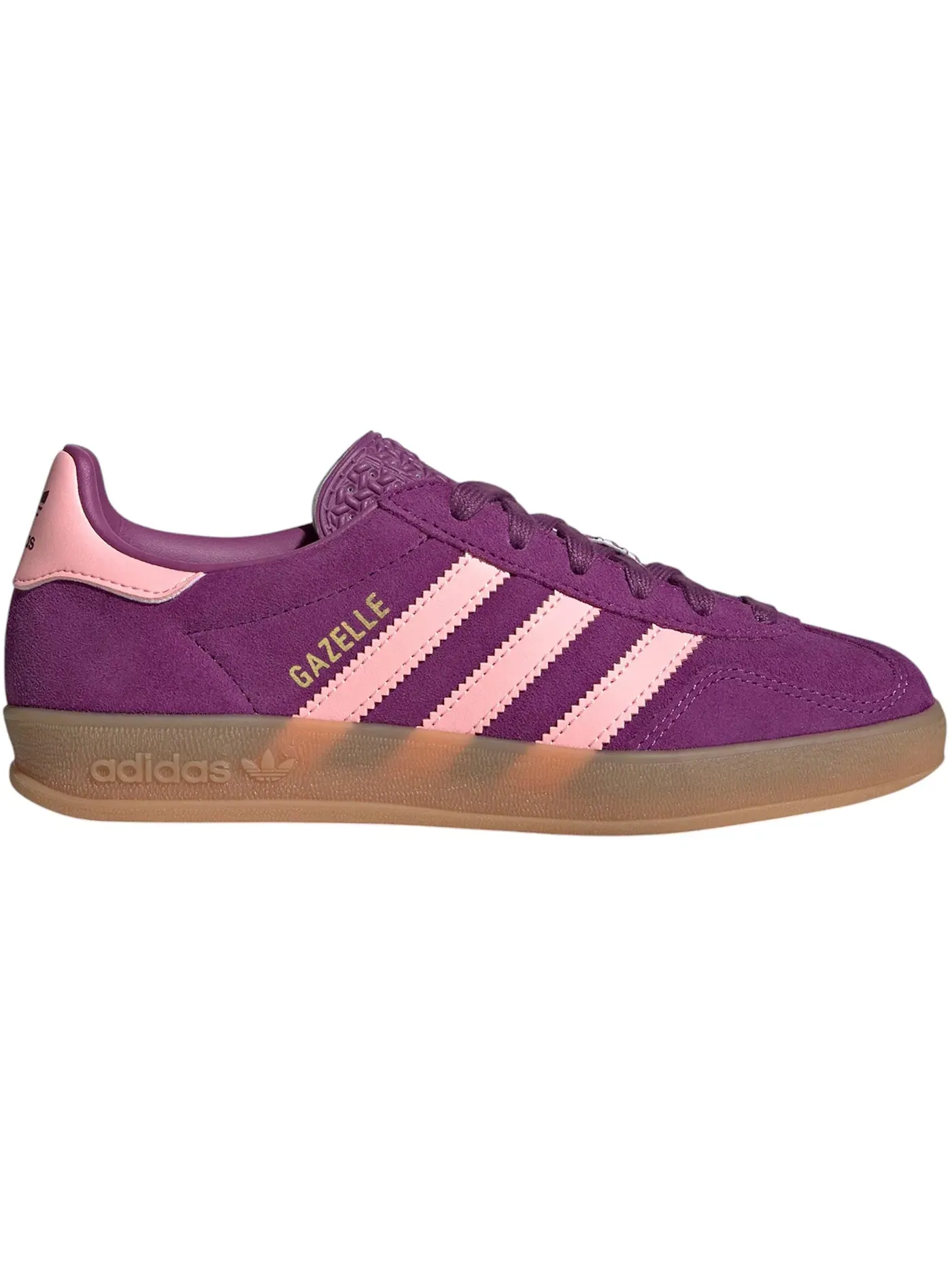 Детские кроссовки lifestyle Adidas Gazelle Indoor — изображение 1 из 1, насыщенный/розовый/белый