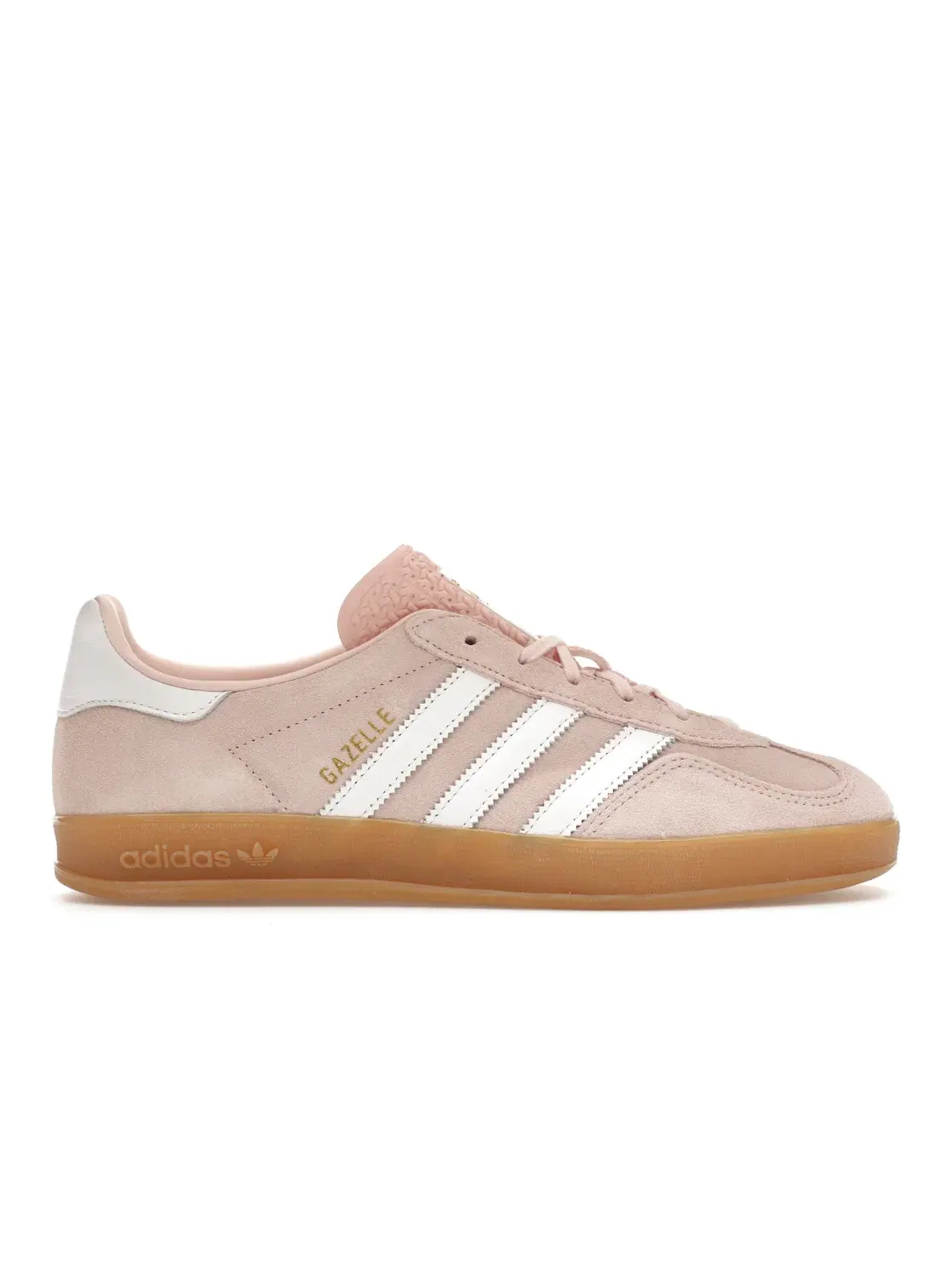 Женские кроссовки замшевые Adidas Gazelle Indoor — изображение 1 из 4, розовый/белый