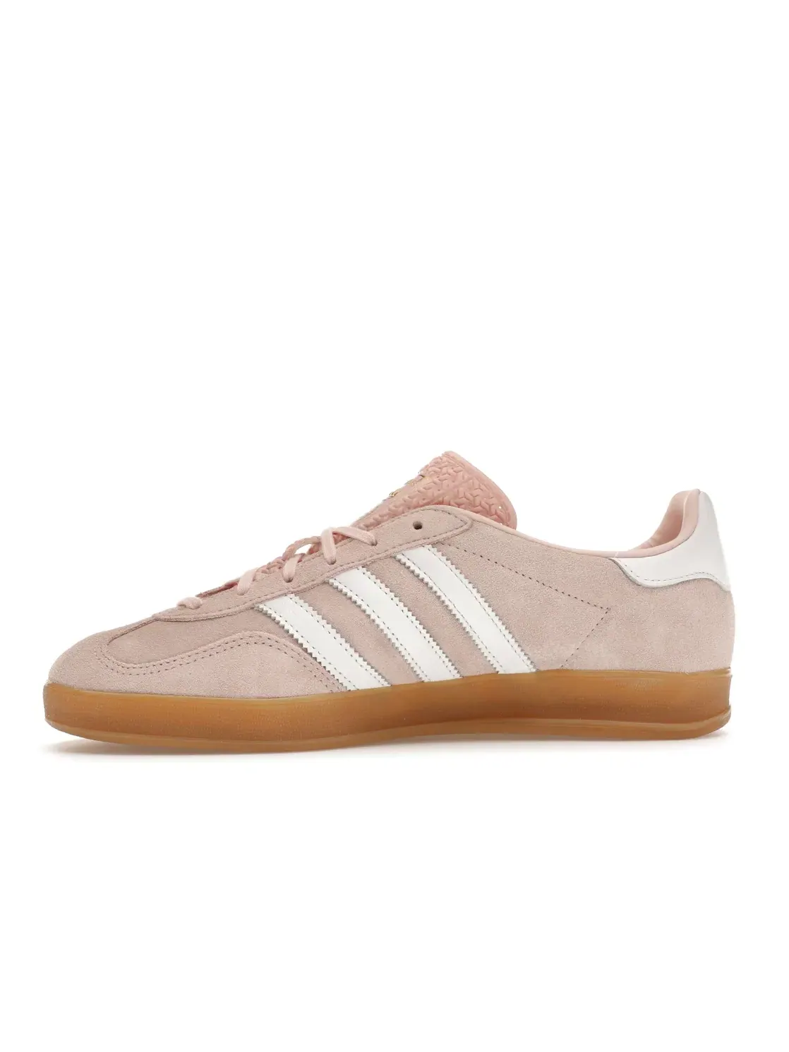 Женские кроссовки замшевые Adidas Gazelle Indoor — изображение 3 из 4, розовый/белый