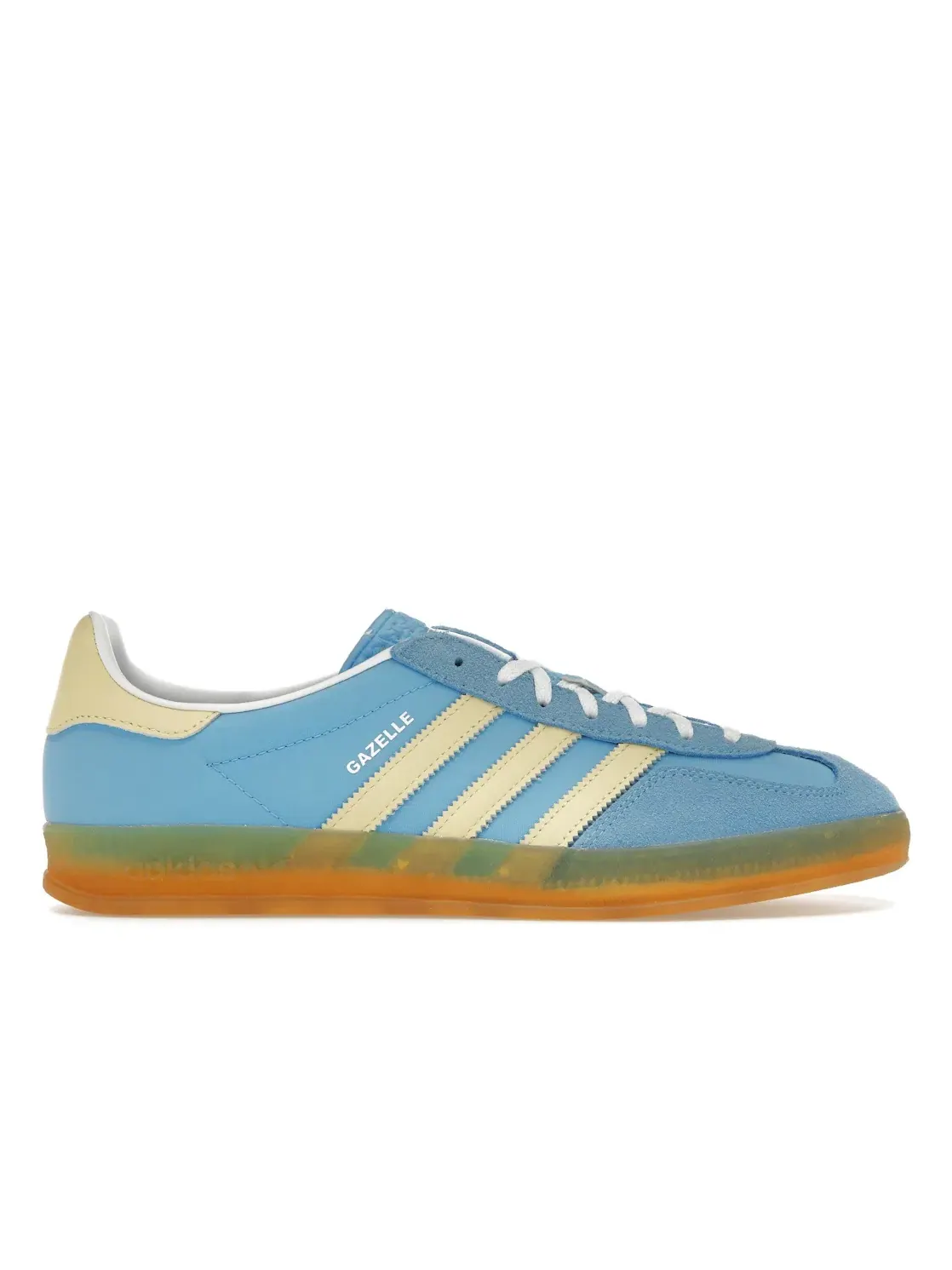 Женские кроссовки для активного отдыха с принтом Adidas Gazelle Indoor — изображение 1 из 4, синий/желтый/белый