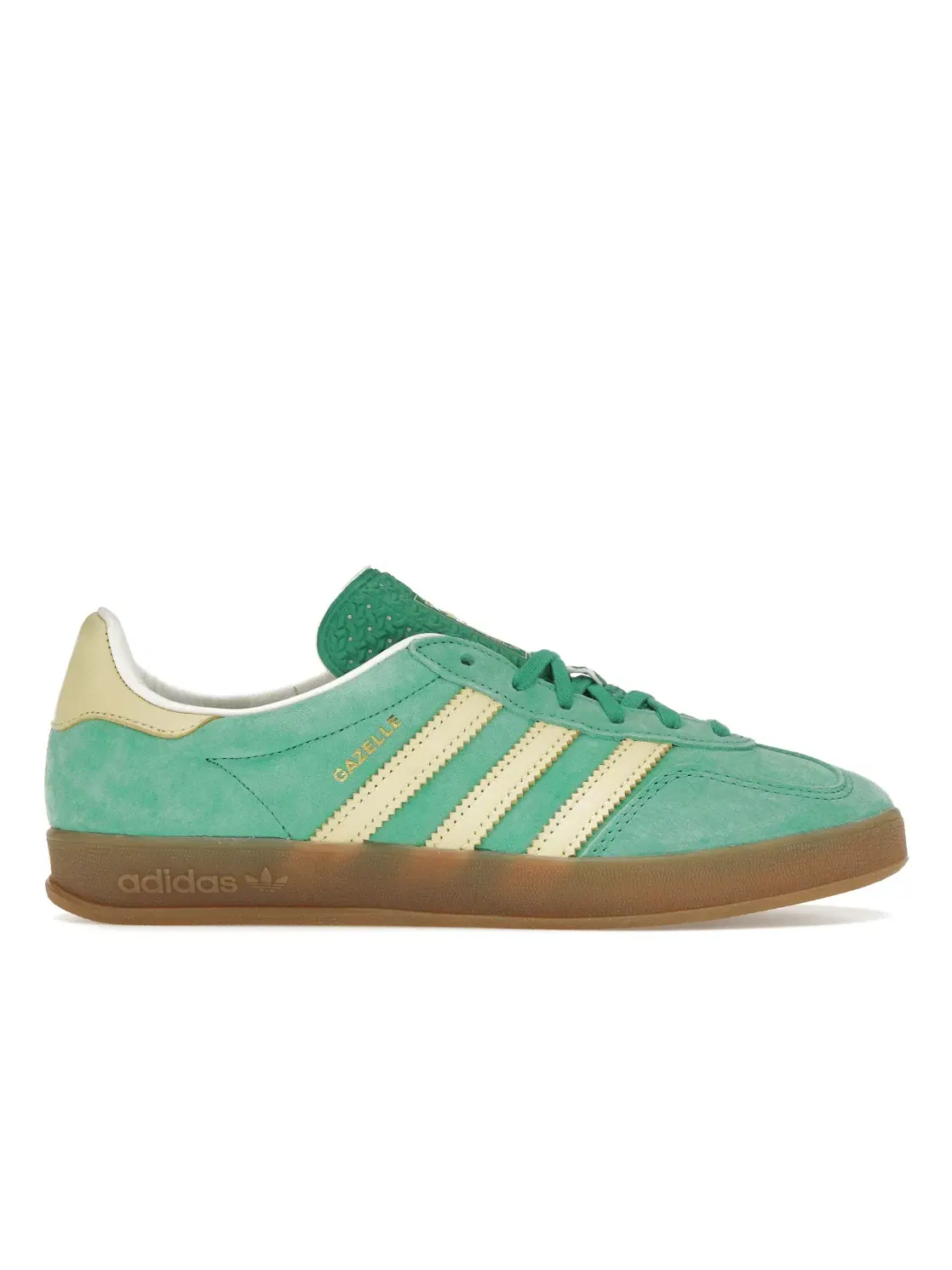 Мужские кроссовки с замшевым верхом Adidas Gazelle Indoor — изображение 1 из 4, зеленый/желтый