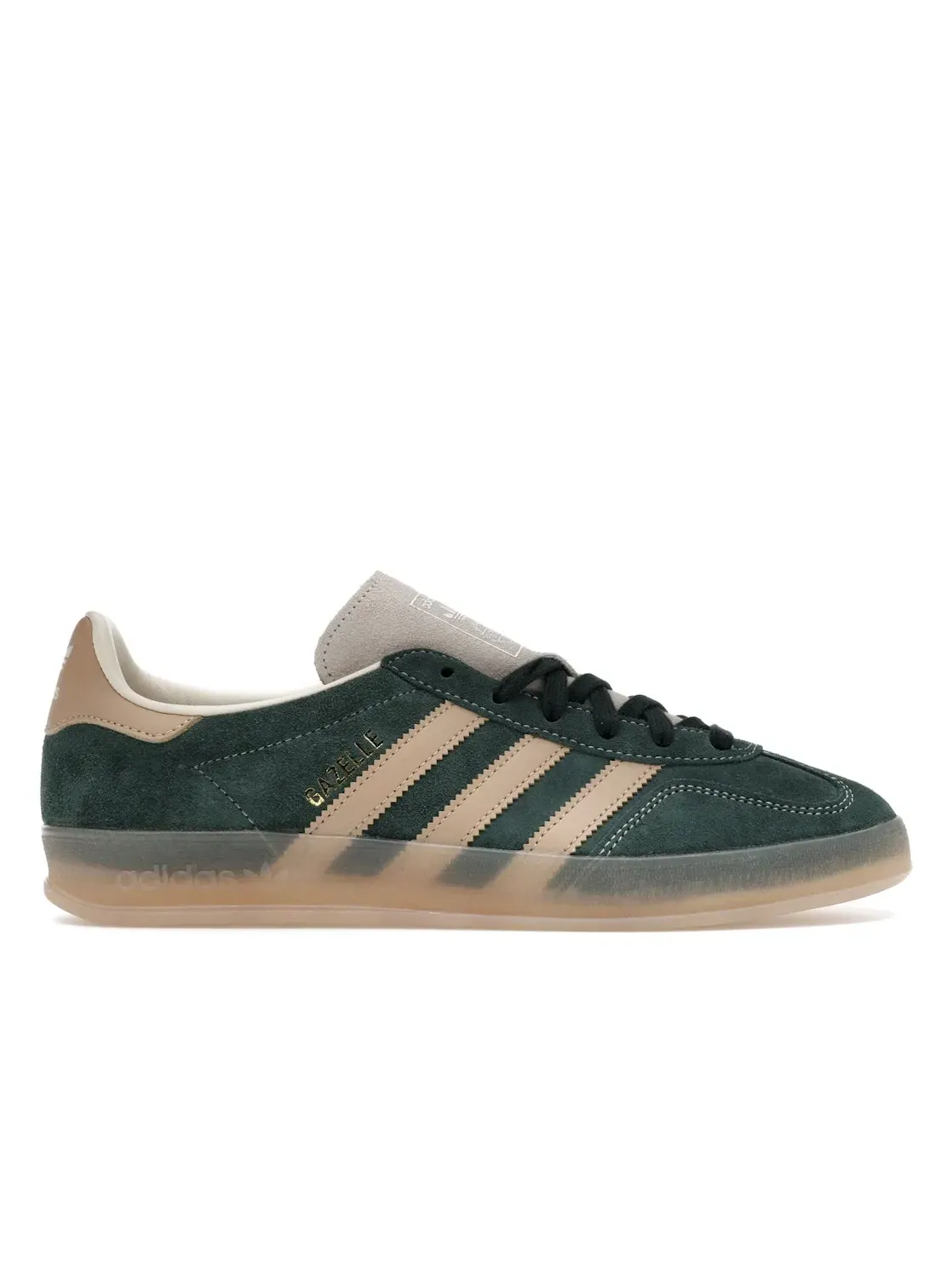Мужские кроссовки для активного отдыха с замшевым верхом Adidas Gazelle Indoor — изображение 1 из 4, зеленый белый