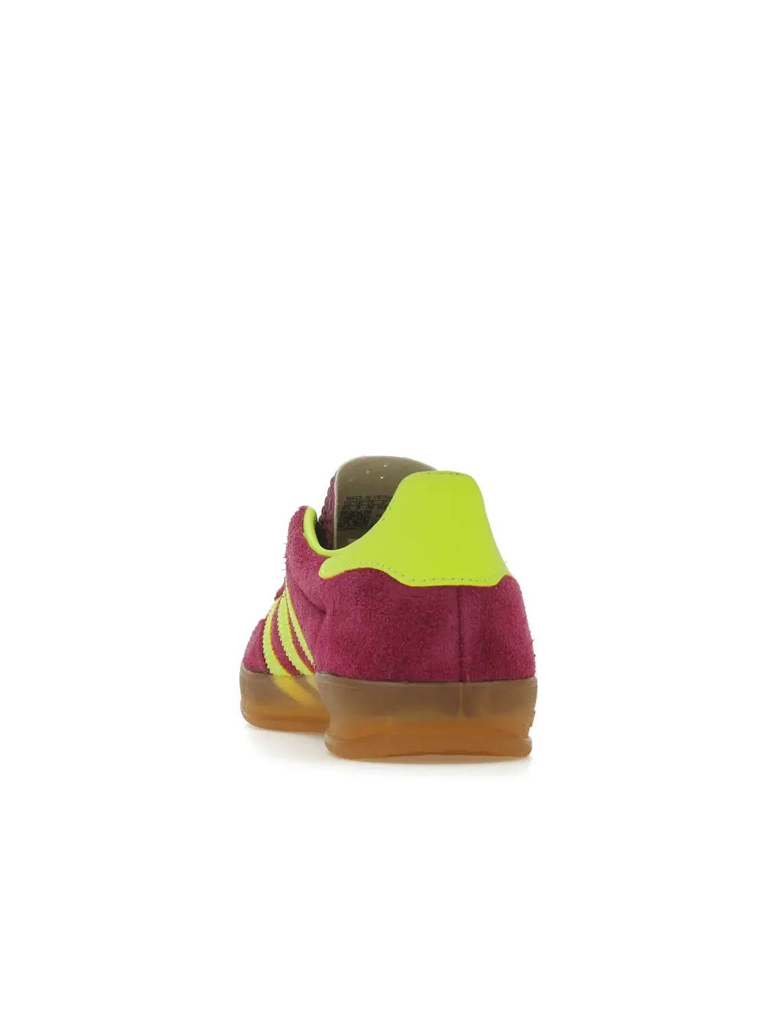 Женские кроссовки с контрастными полосками Adidas Gazelle Indoor — изображение 4 из 4, фиолетовый/желтый