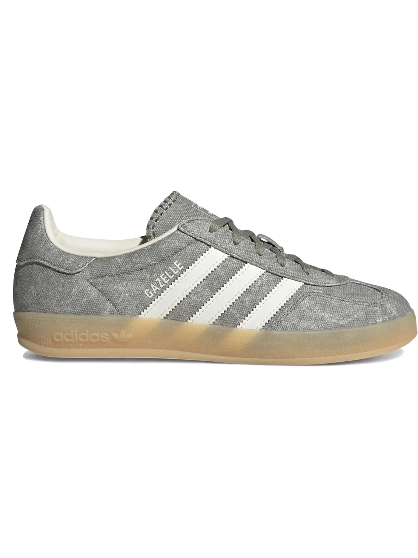 Женские кроссовки с замшевым верхом Adidas Gazelle Indoor — изображение 1 из 1, серебристый белый