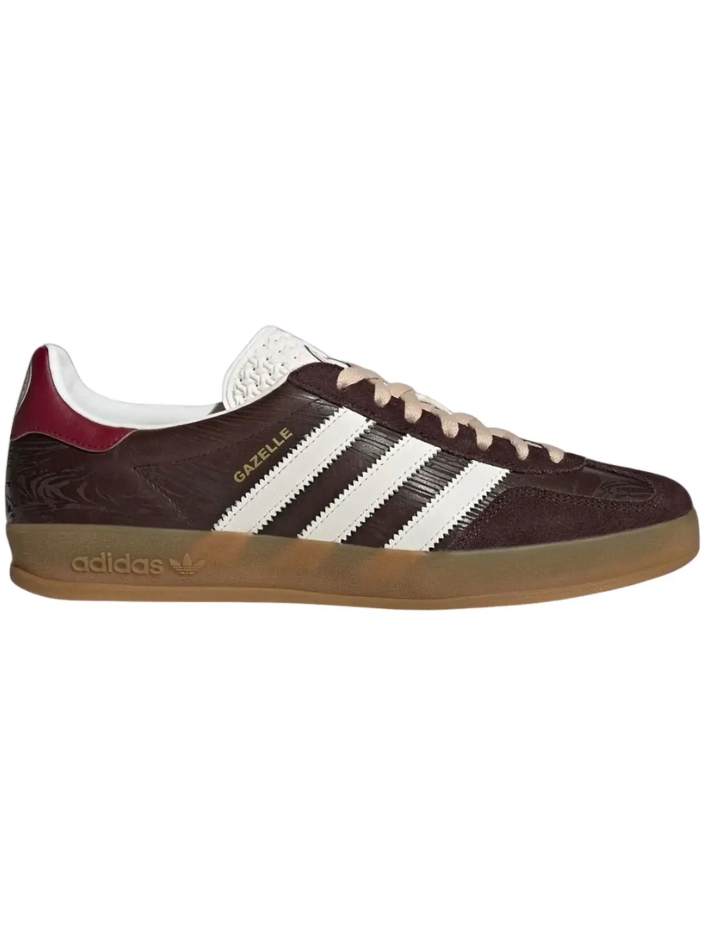 Мужские кроссовки повседневные Adidas Gazelle Indoor — изображение 1 из 1, белый/светлый коричневый