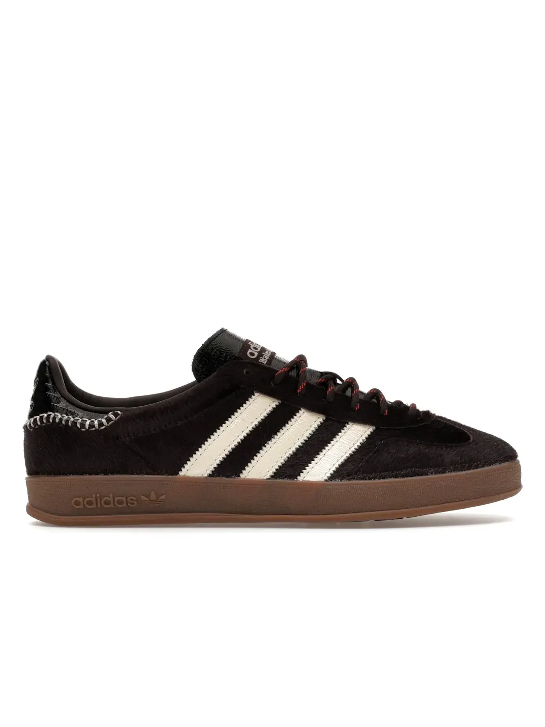 Мужские кроссовки с пони-хер Adidas Gazelle Indoor Wales Bonner Pony Hair — изображение 1 из 4, белый/черный