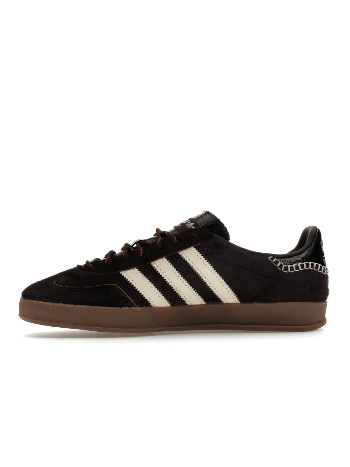 Мужские кроссовки с пони-хер Adidas Gazelle Indoor Wales Bonner Pony Hair — изображение 3 из 4, белый/черный