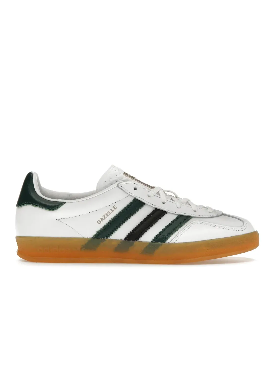 Женские кроссовки с замшевым верхом Adidas Gazelle Indoor — изображение 1 из 4, белый зеленый черный