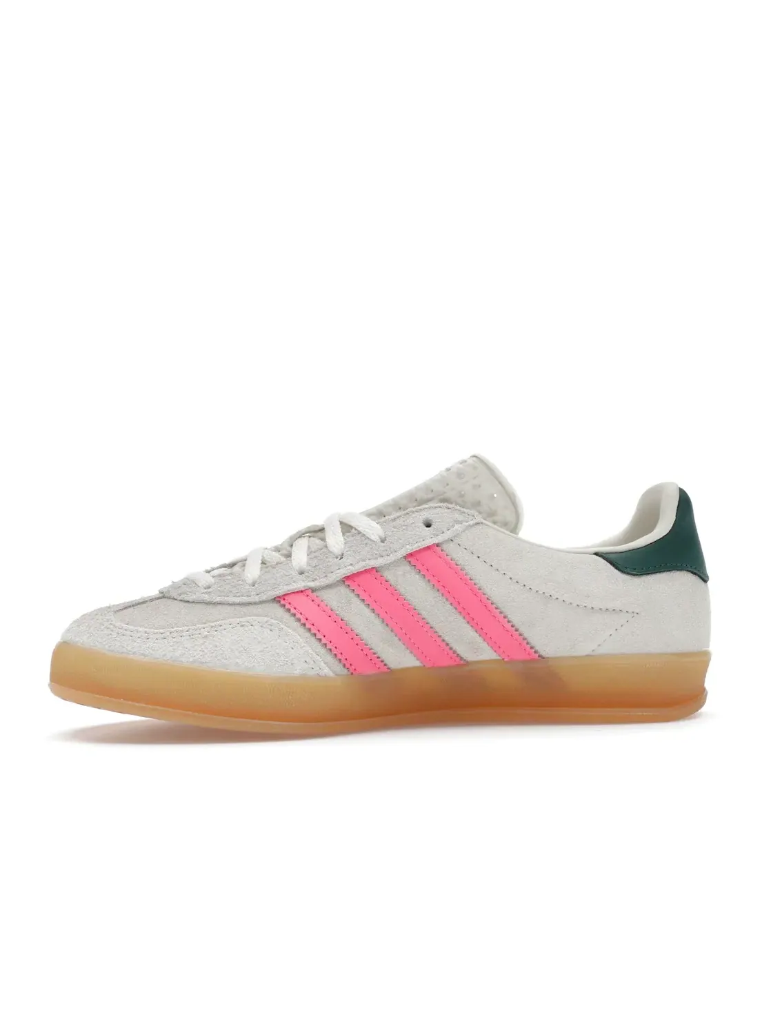 Женские кроссовки с замшевым верхом Adidas Gazelle Indoor — изображение 3 из 4, белый/белый/розовый