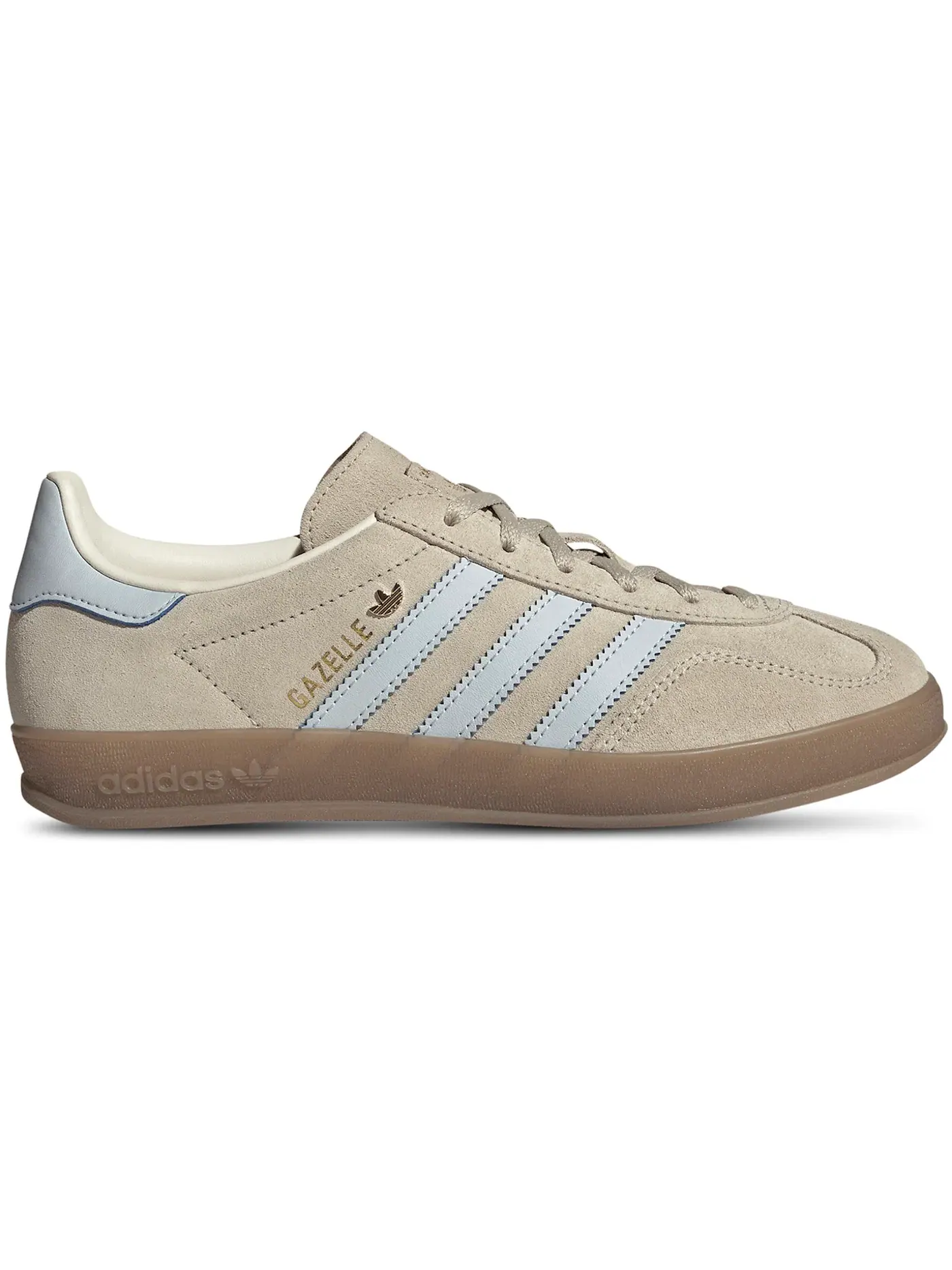 Женские кроссовки Adidas Gazelle Indoor — изображение 1 из 1, бежевый синий
