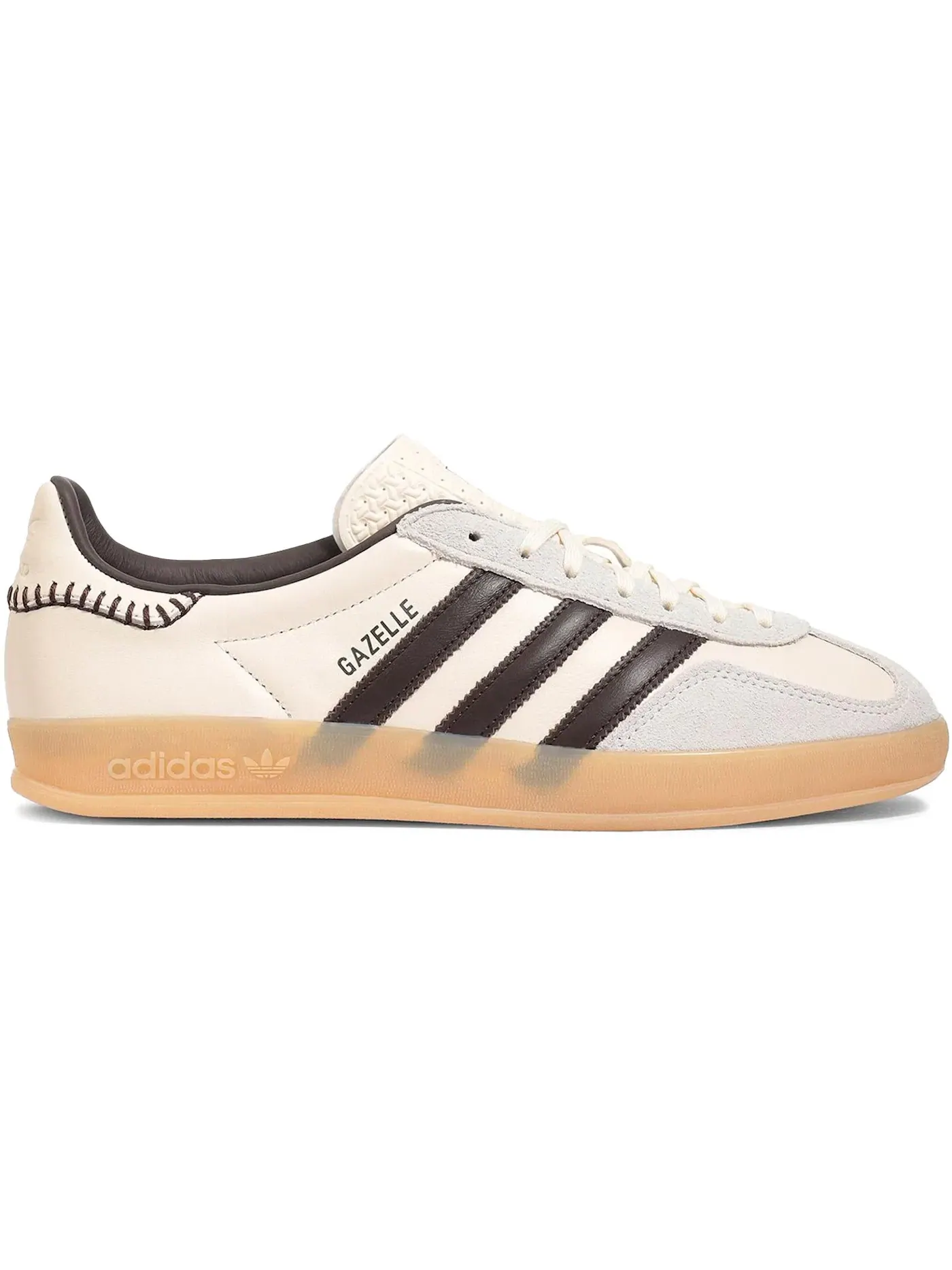 Мужские кроссовки Lifestyle Adidas Gazelle Indoor — изображение 1 из 1, белый/темный коричневый