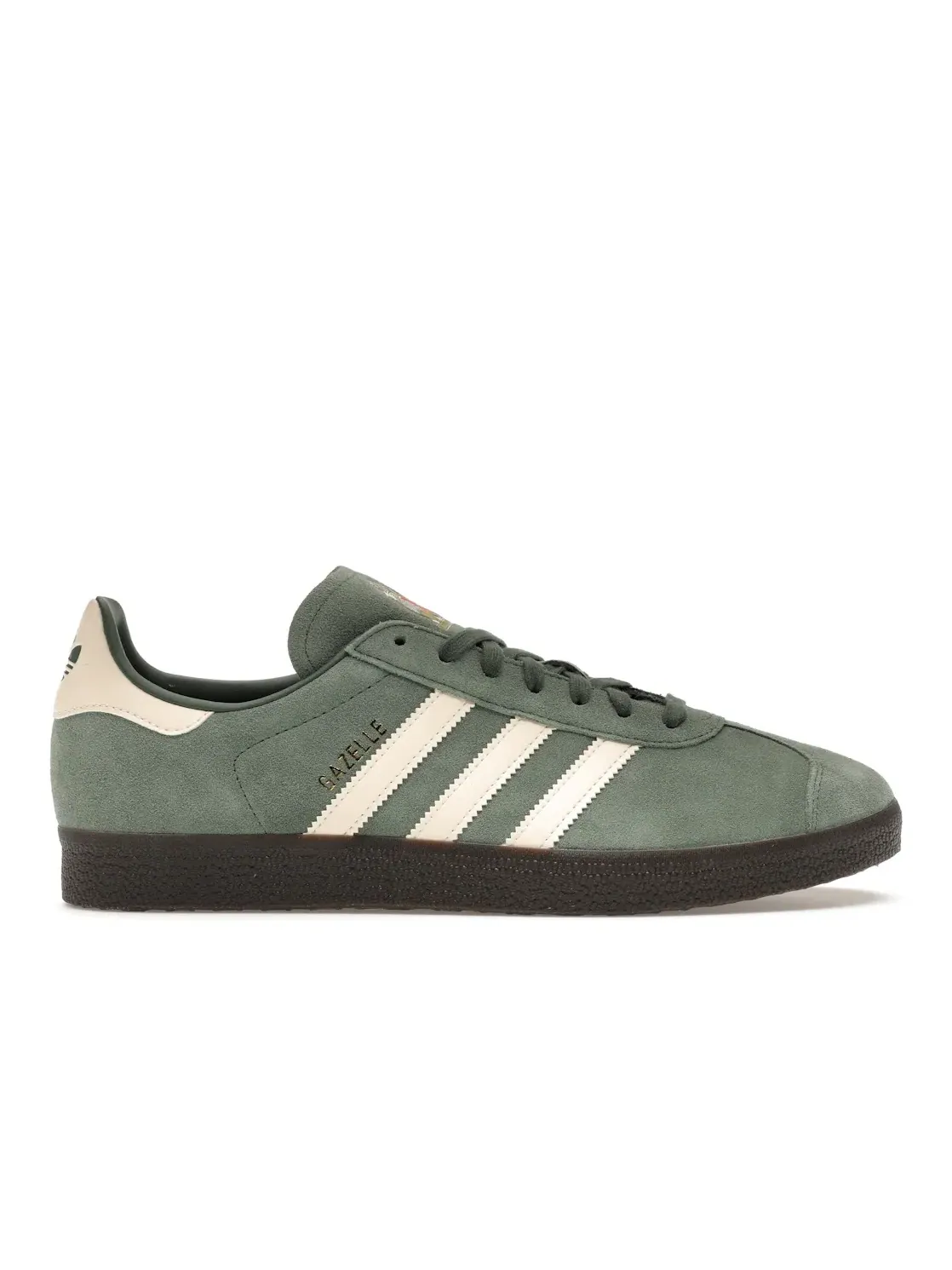 Мужские кроссовки с замшевым верхом Adidas Gazelle — изображение 1 из 4, зеленый белый