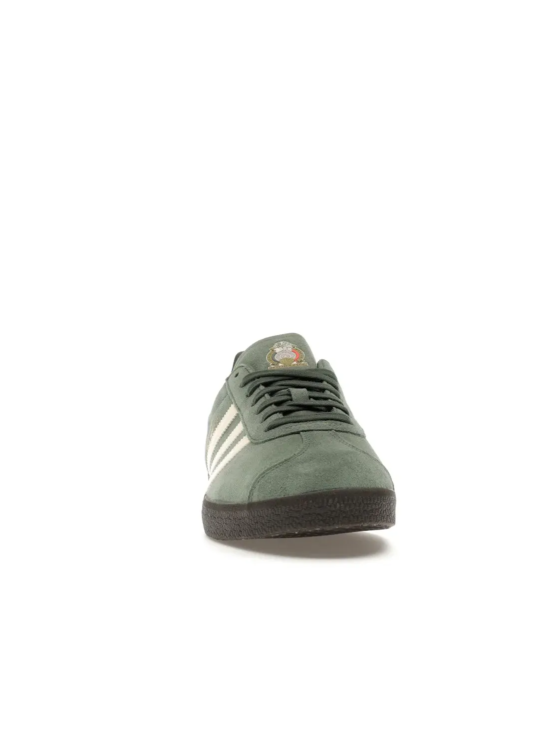 Мужские кроссовки с замшевым верхом Adidas Gazelle — изображение 2 из 4, зеленый белый