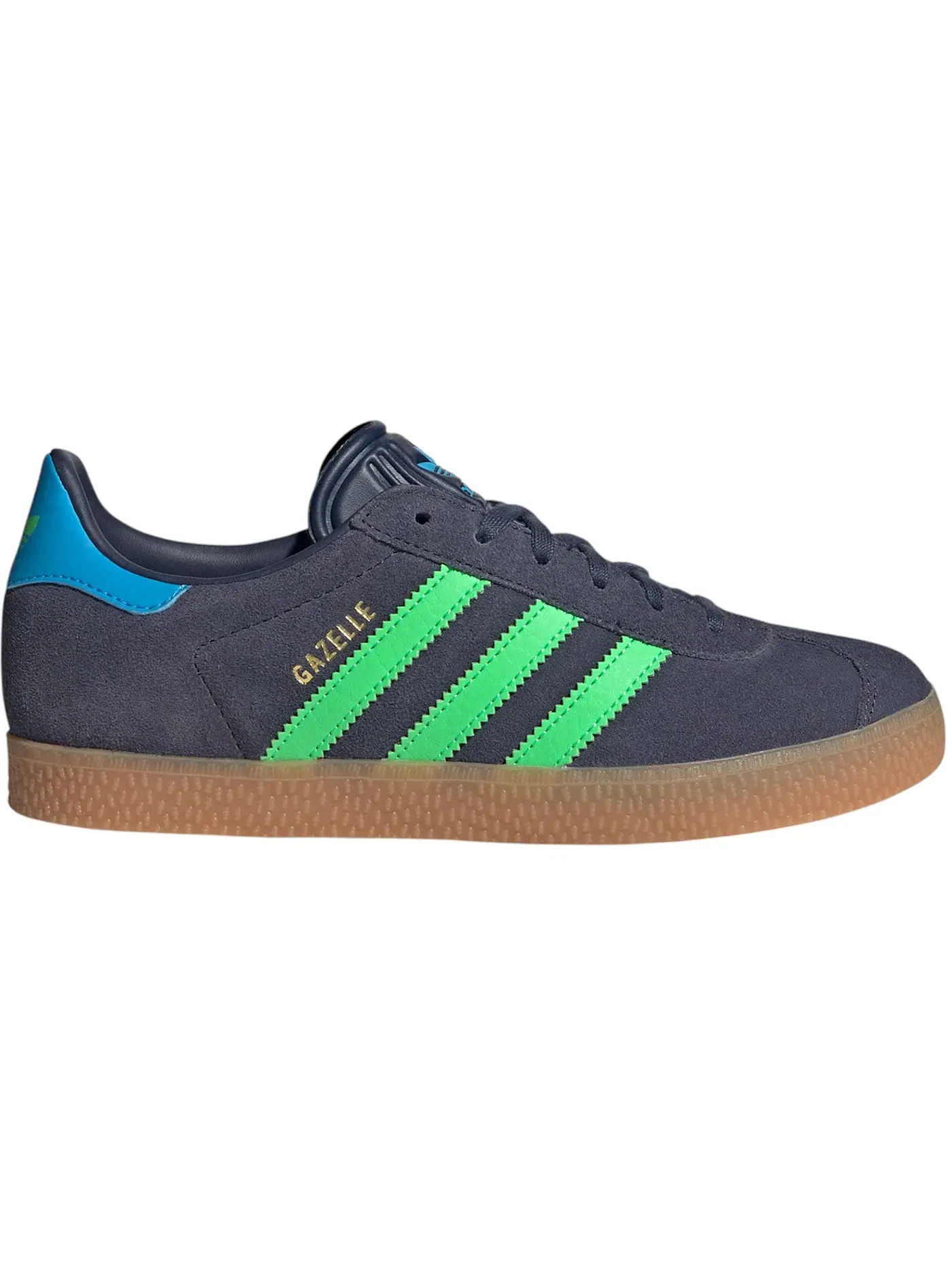 Детские кроссовки на шнуровке Adidas Gazelle — изображение 1 из 1, темно-синий/зеленый