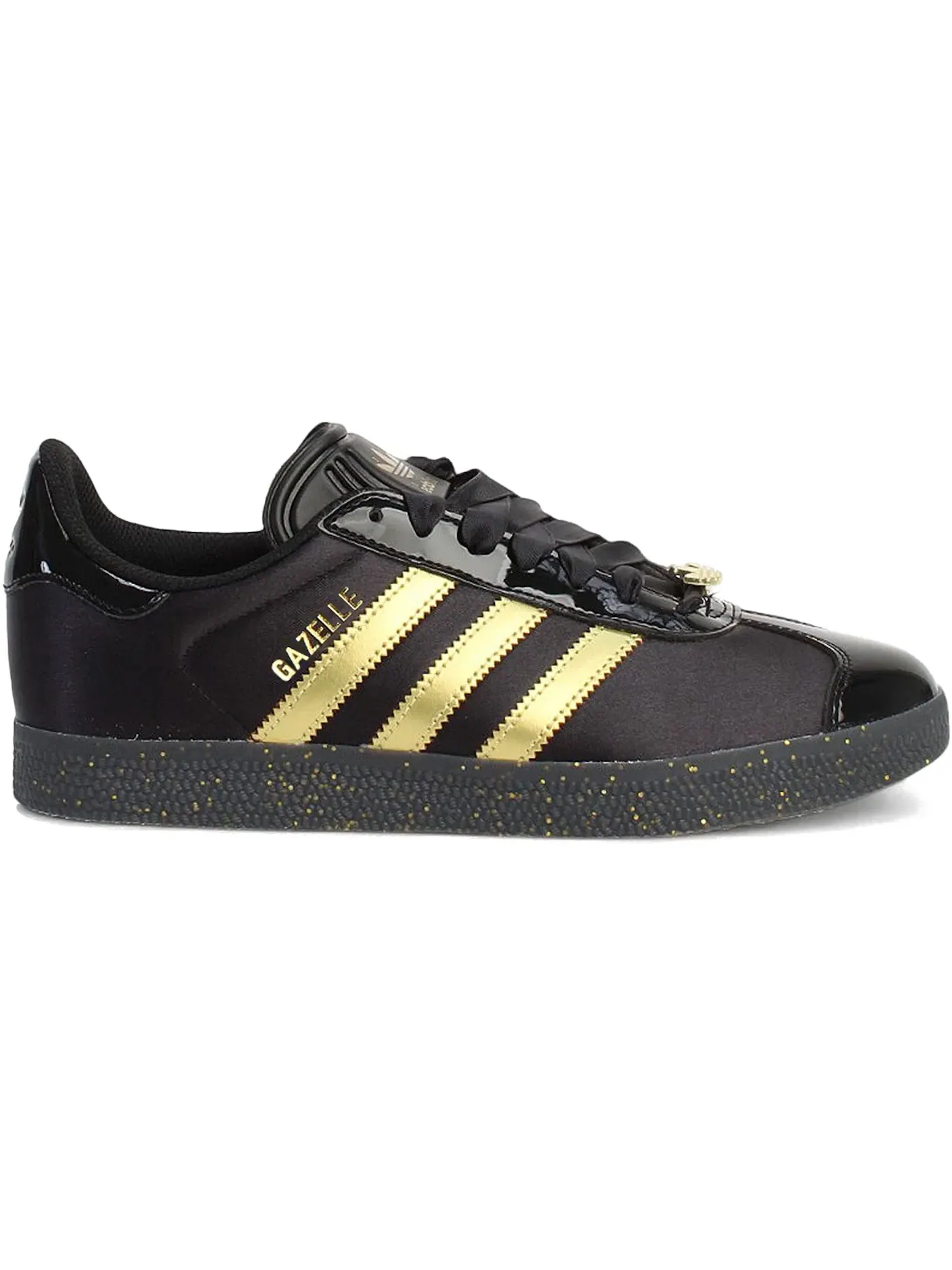 Женские кроссовки Lifestyle Adidas Gazelle — изображение 1 из 1, черный/золотистый