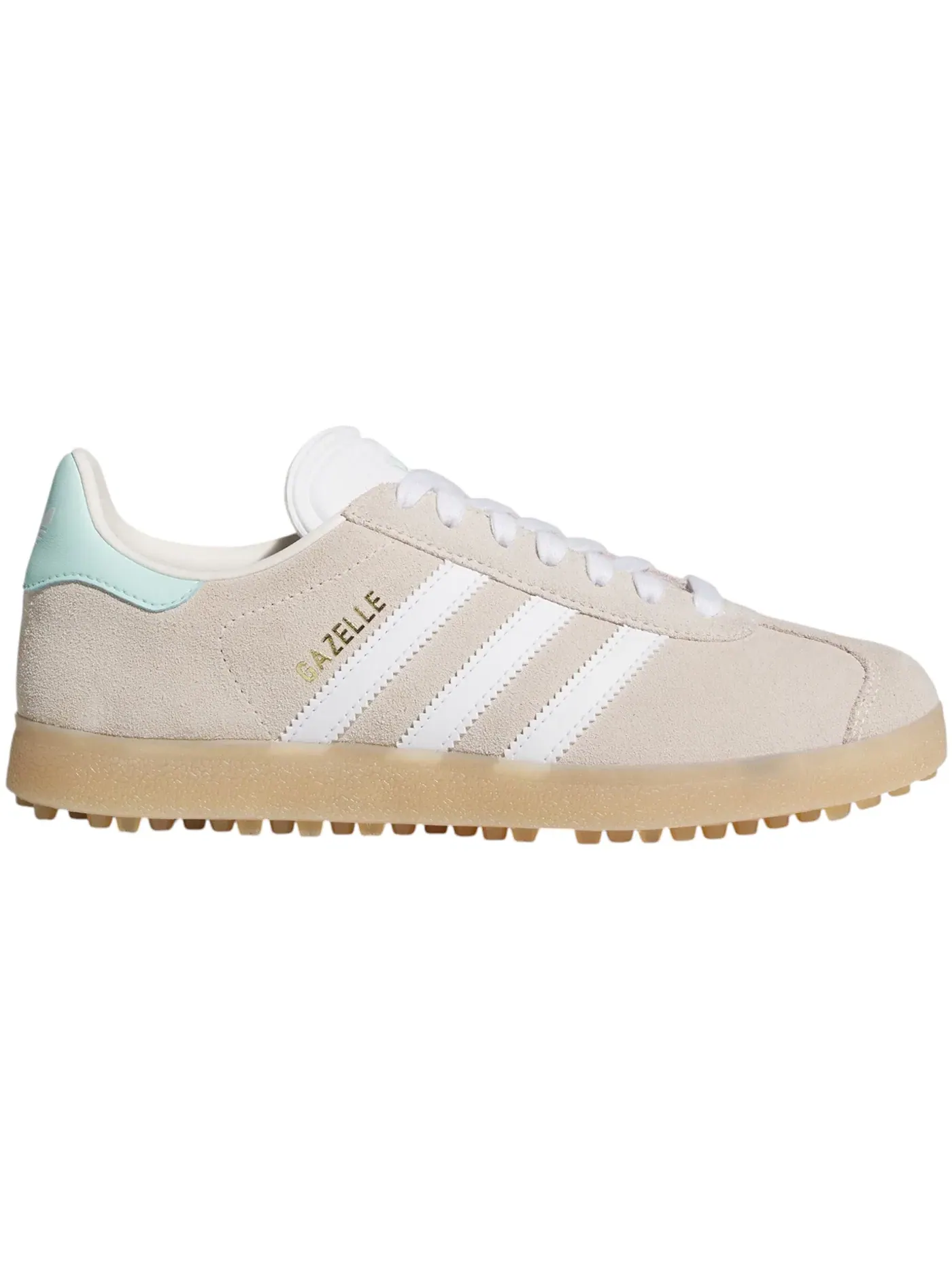 Женские гольф-кроссовки с шипами Adidas Gazelle Spikeless Golf — изображение 1 из 1, белый/белый/прозрачный