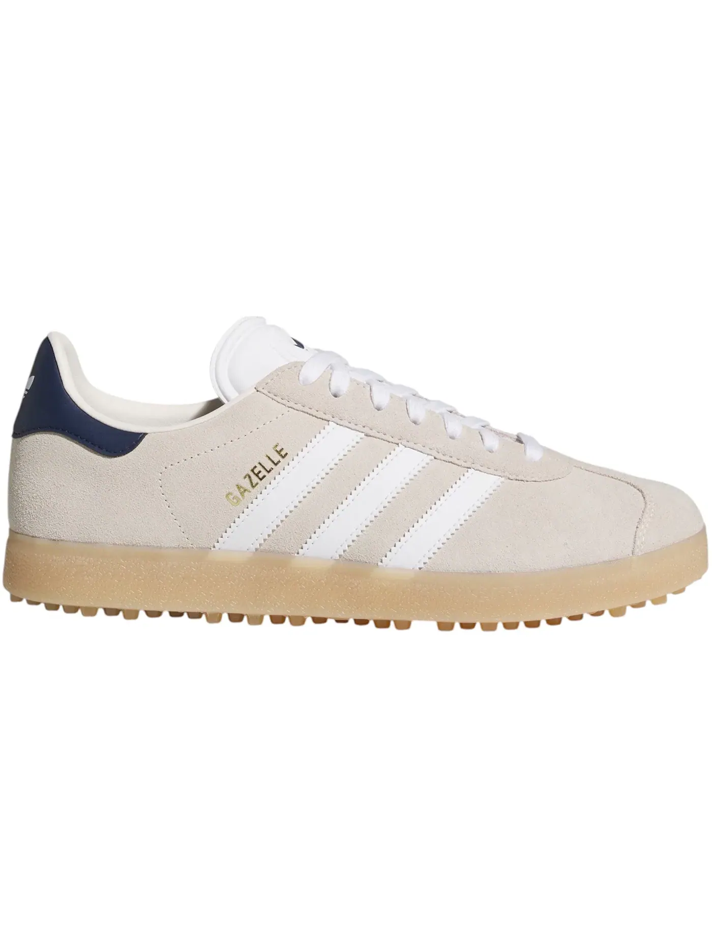 Мужские кроссовки для гольфа с шипами Adidas Gazelle Spikeless Golf — изображение 1 из 1, белый/белый/индиго