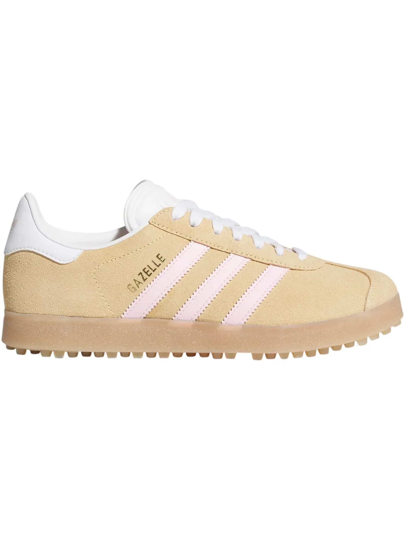 Женские кроссовки для гольфа с шипами Adidas Gazelle Spikeless Golf — изображение 1 из 1, прозрачный розовый белый