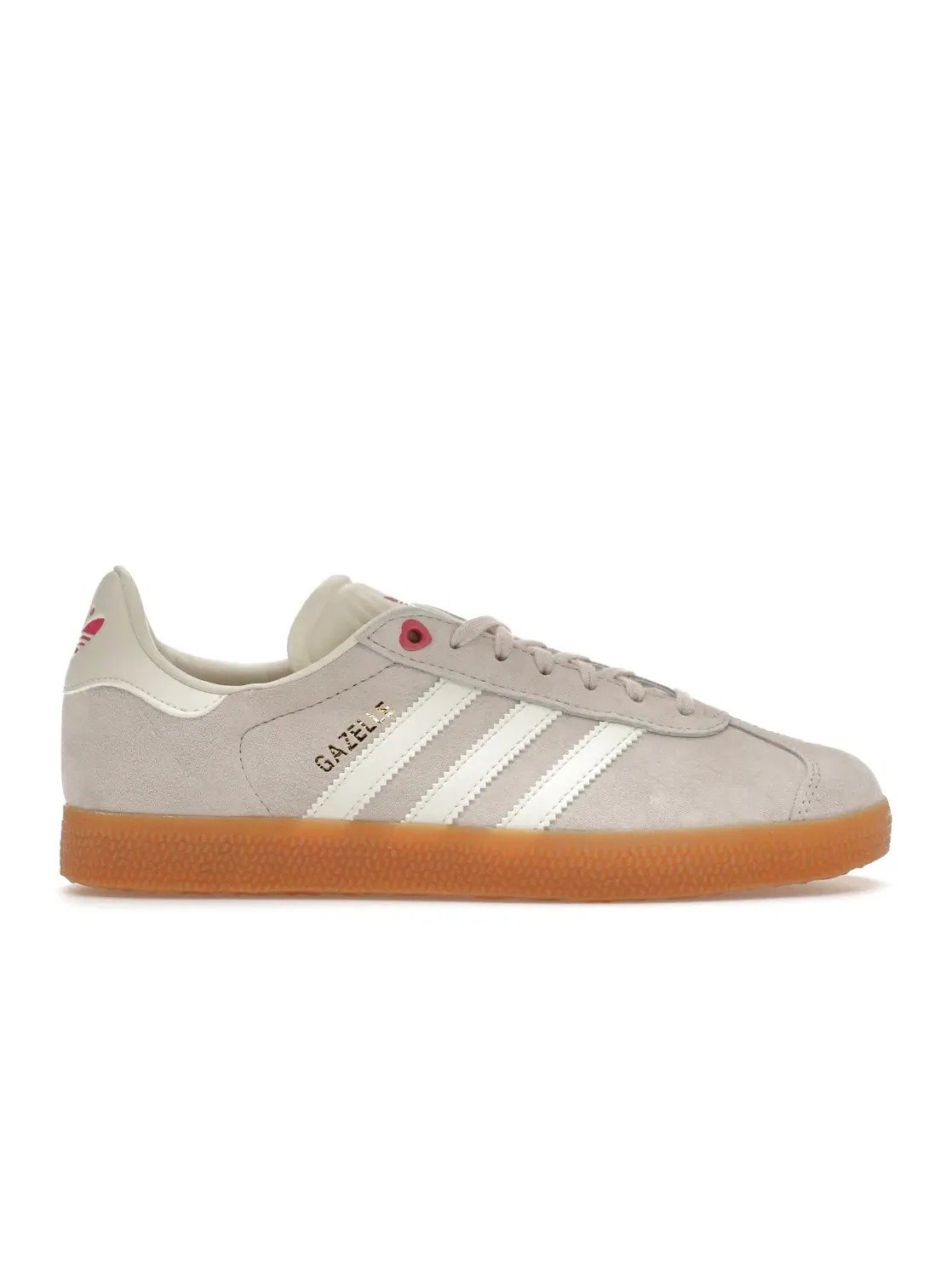 Женские кроссовки Lifestyle с принтом Adidas Gazelle Adidas — изображение 1 из 4, слоновая кость/розовый