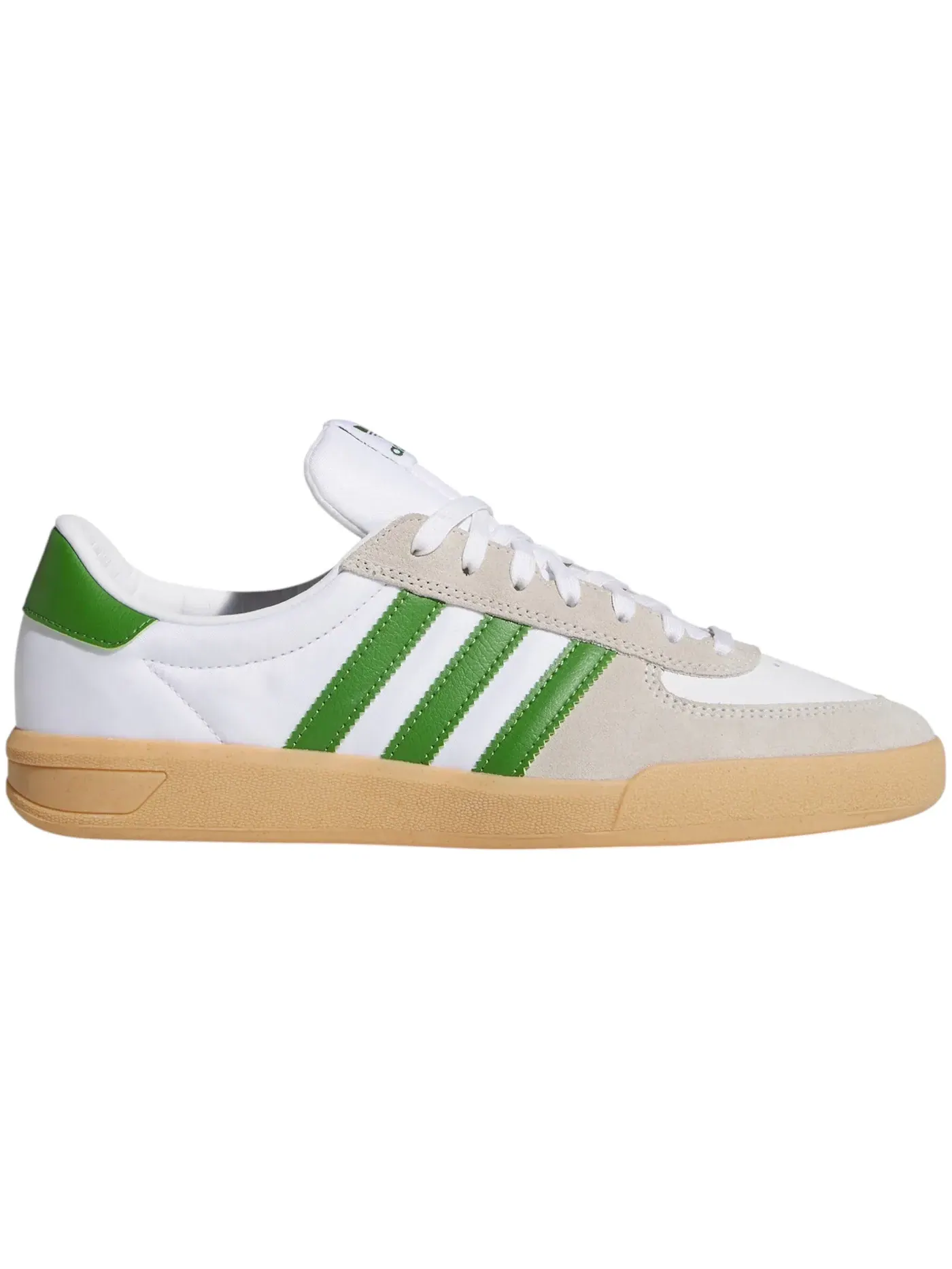 Мужские кроссовки с контрастной подошвой Adidas Glenburn Adidas — изображение 1 из 1, белый/зеленый