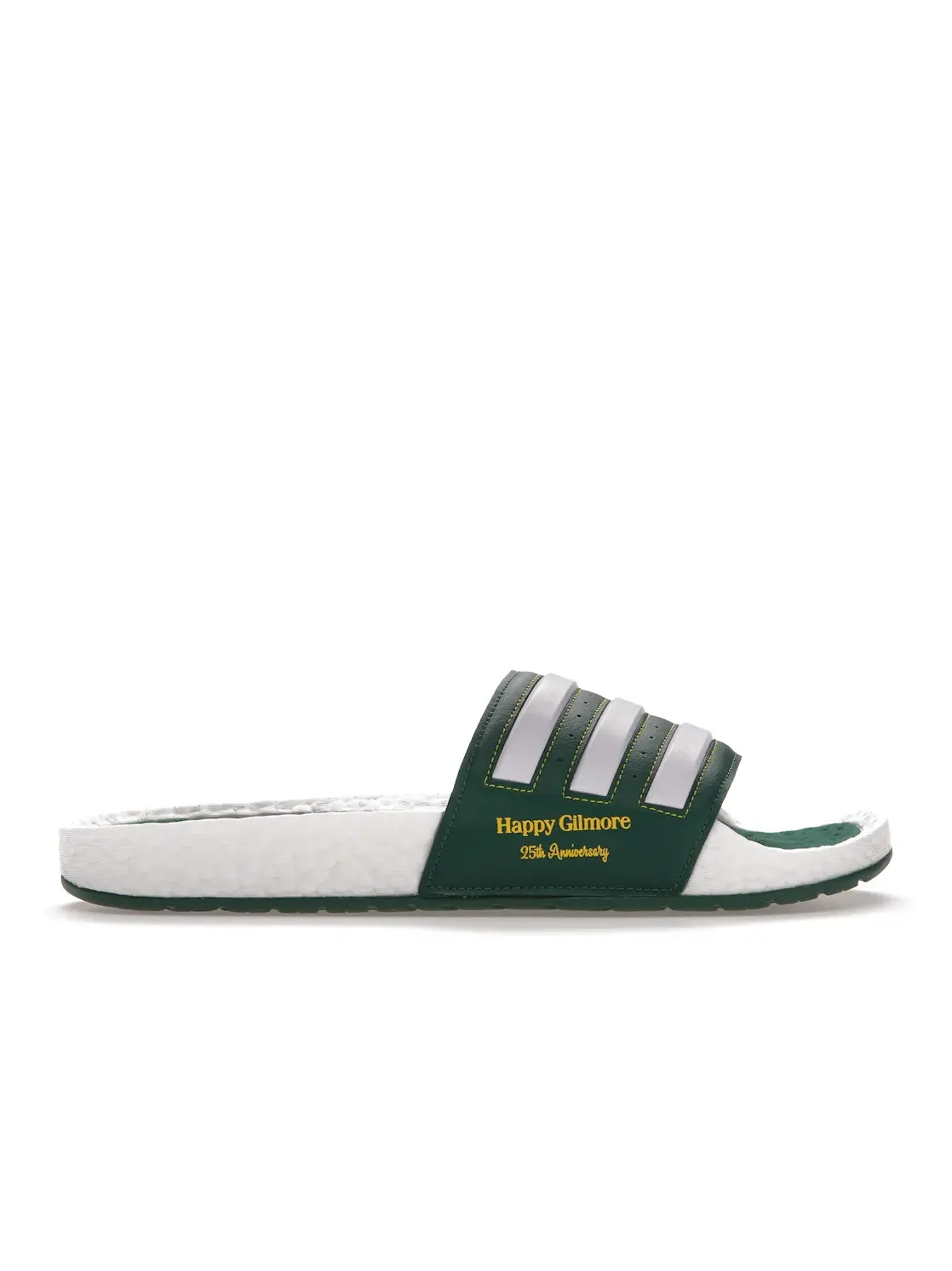 Мужские шлепанцы Boost Slide Extra Butter Happy Gilmore Adidas — изображение 1 из 4, зеленый/белый