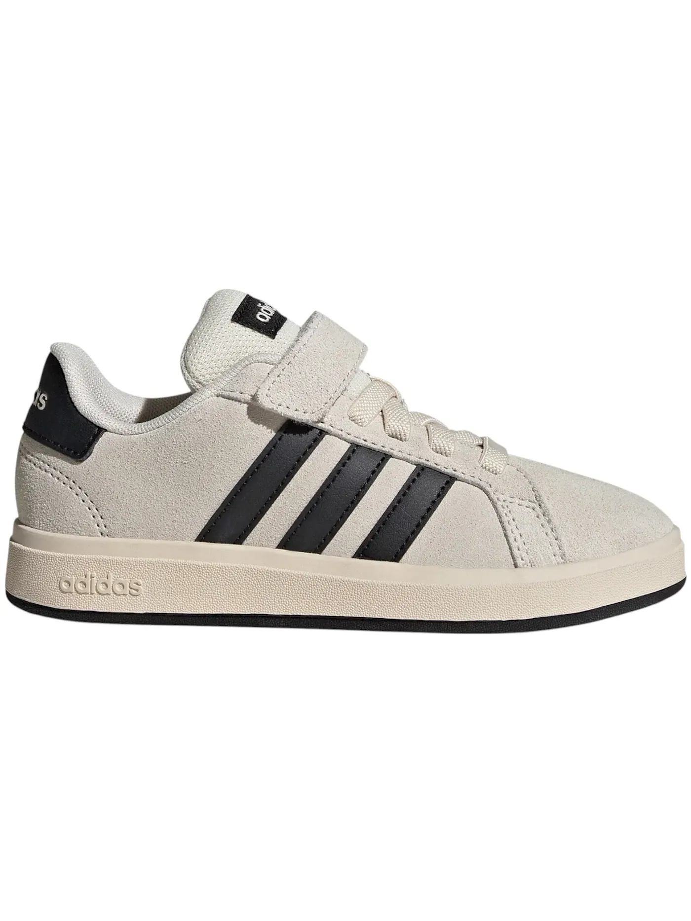 Детские кроссовки без шнурков Adidas Grand Court 00s — изображение 1 из 1, белый черный белый